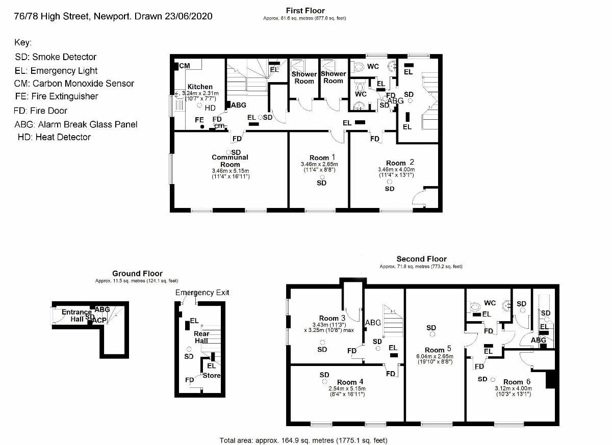 Flat, 78, High Street, Newport floorplan
