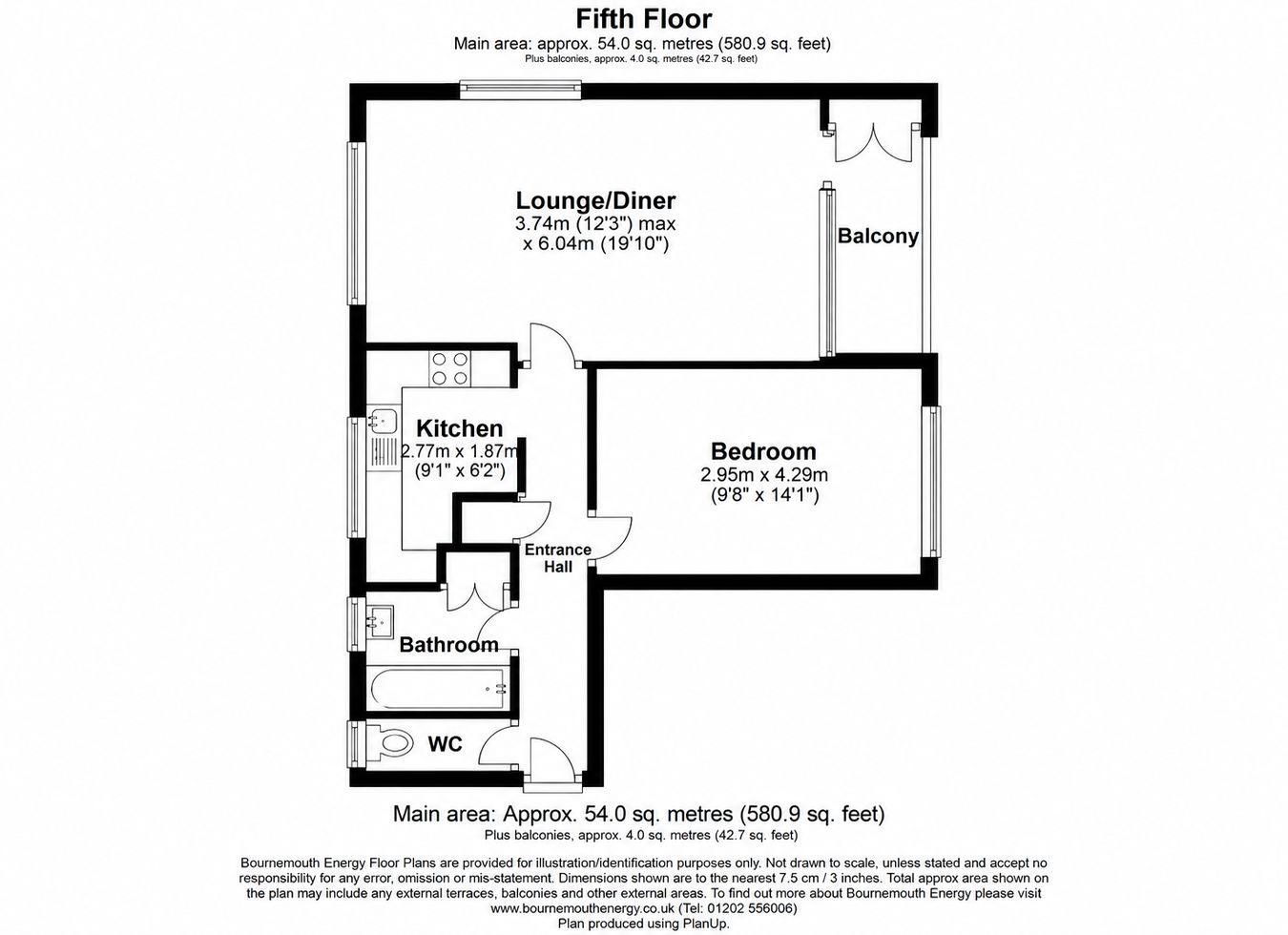 Guildford Court 29 Surrey Road, Westbourne Bournemouth floorplan