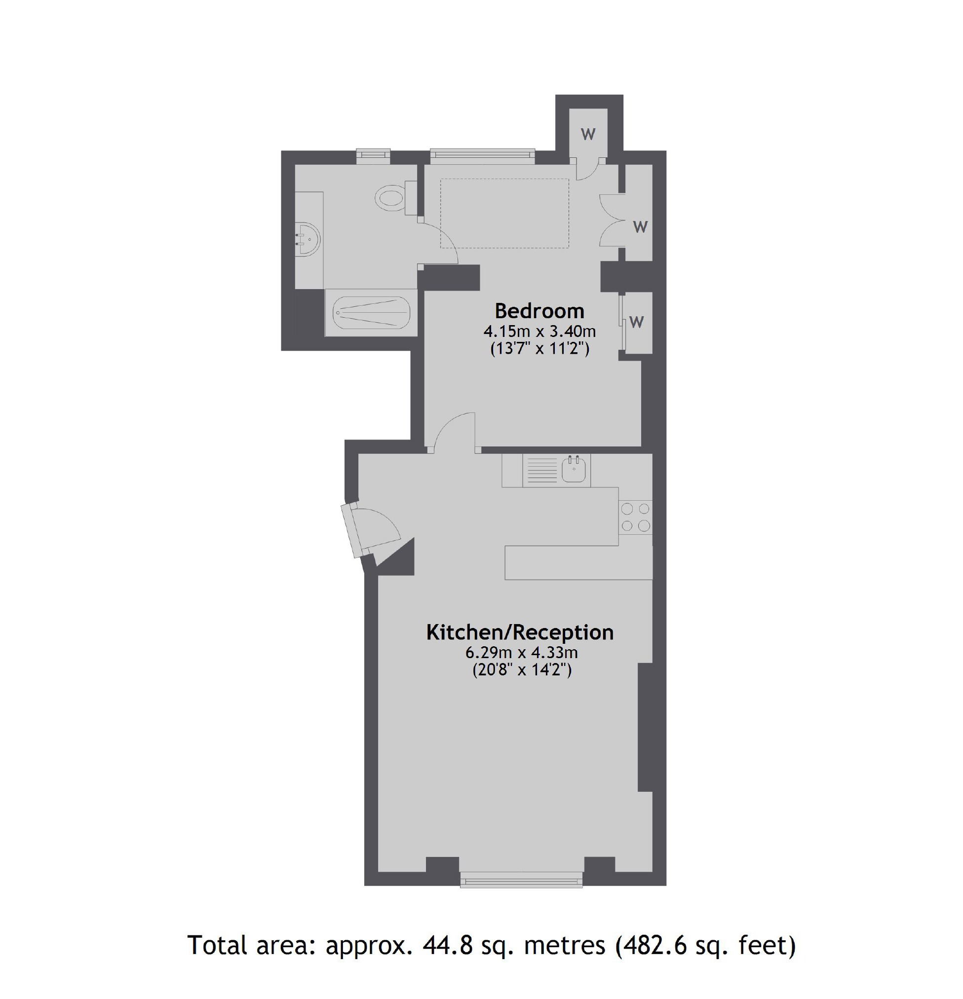 Flat 1, 126, Westbourne Grove, London floorplan