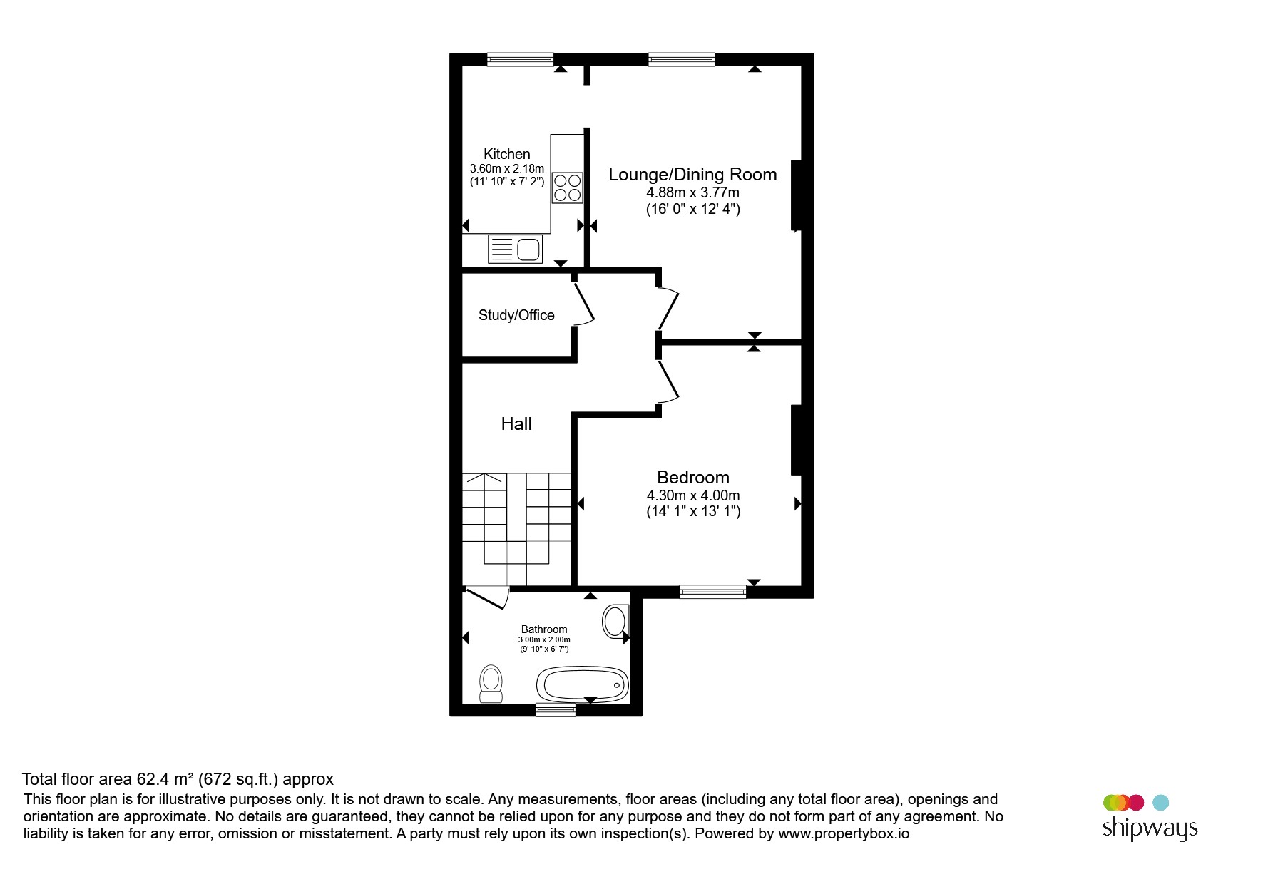 Flat 3, 44, Wellington Road, Bilston floorplan