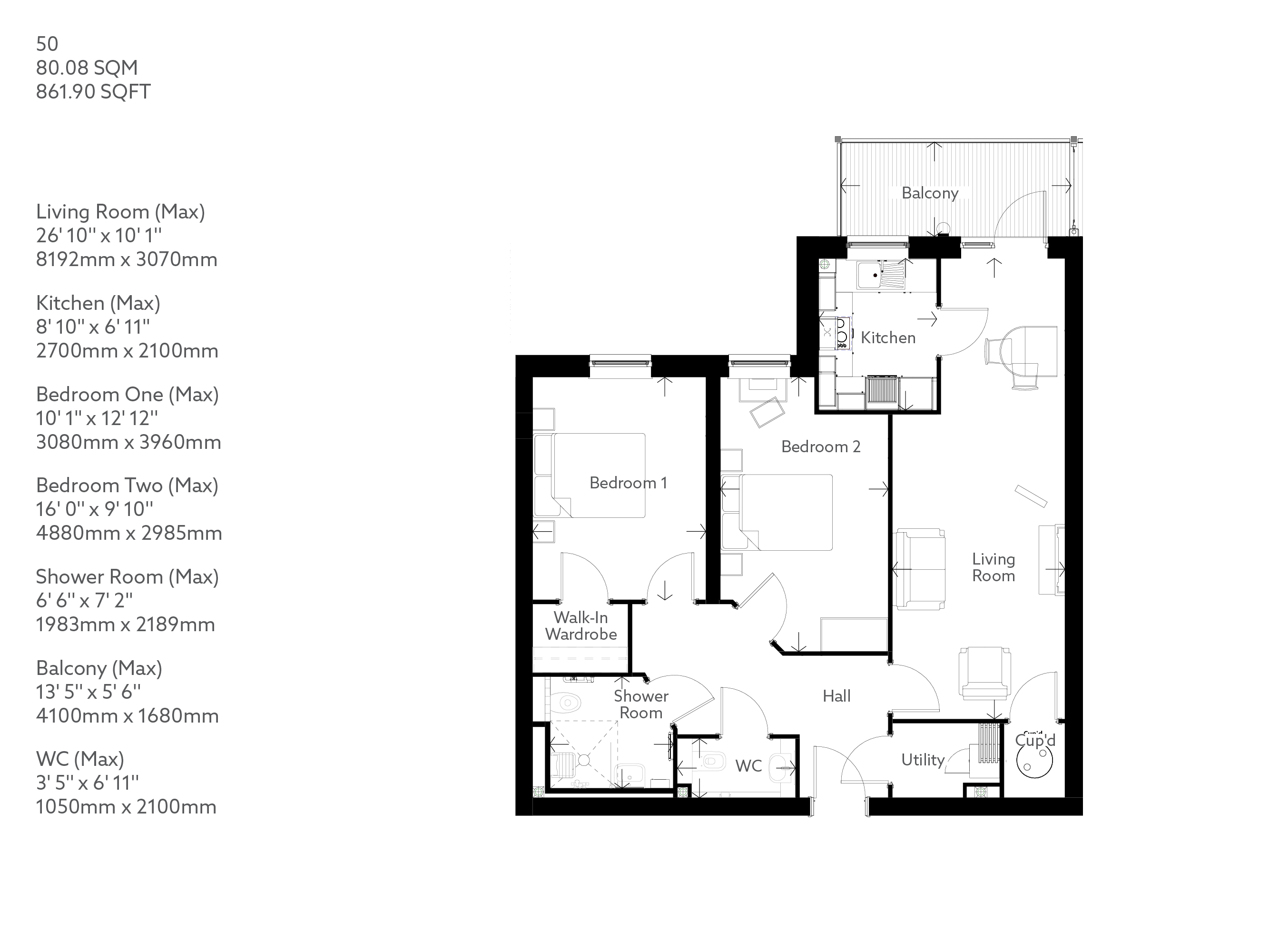 Plot 50 Mewstone Place,, Barton Way, Devon floorplan