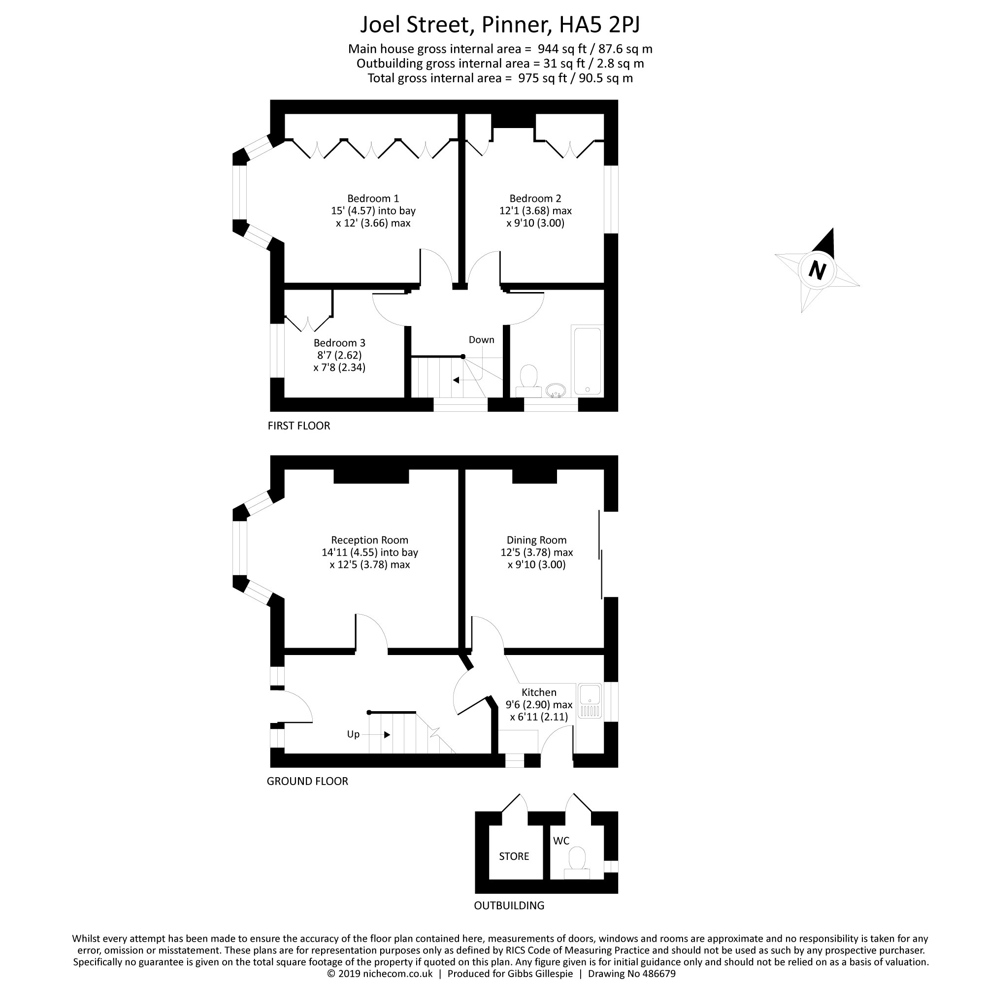 3 Bedrooms Semi-detached house for sale in Joel Street, Pinner, Middlesex HA5