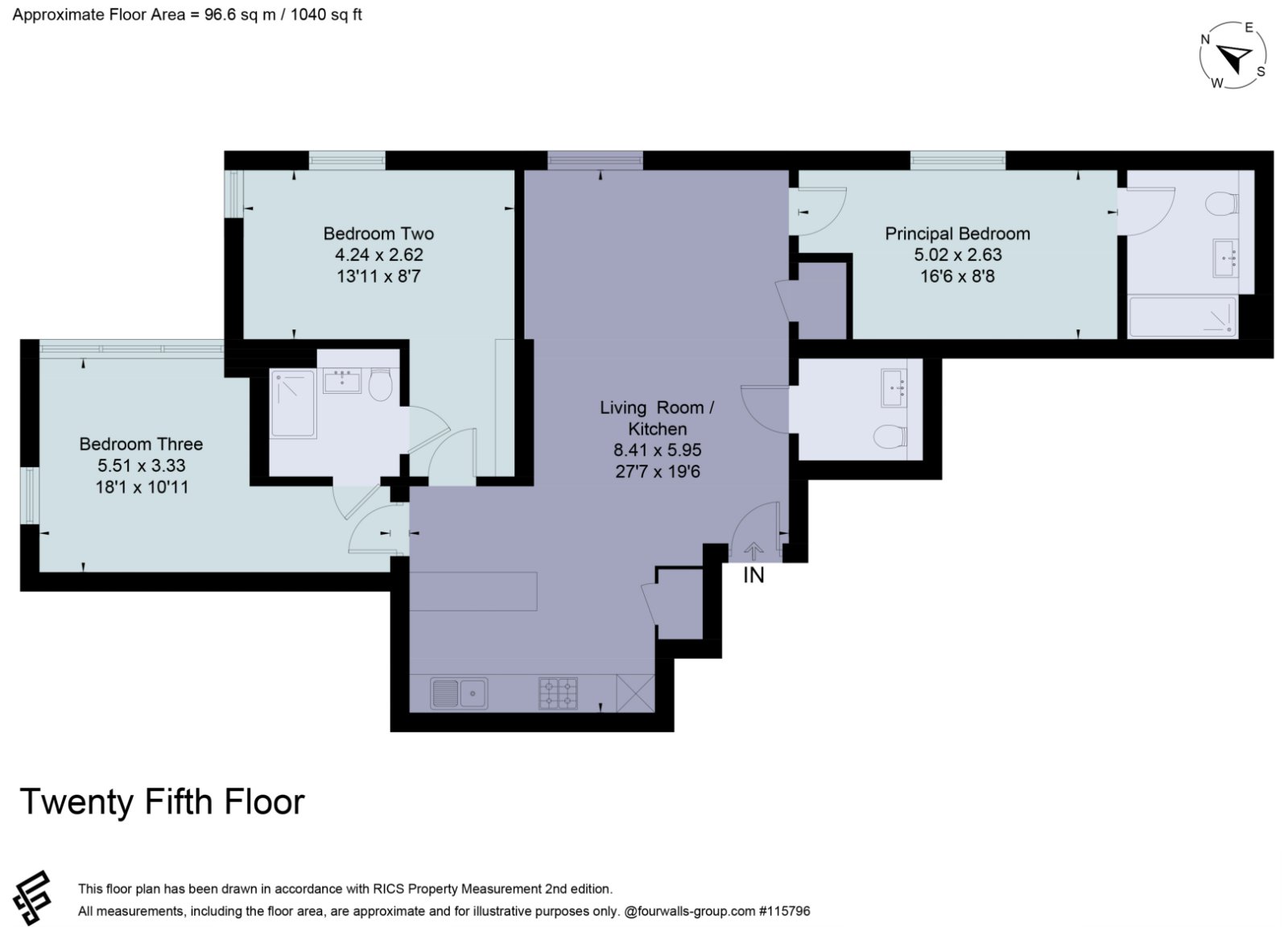 Flat 163,,, Axis Tower, Manchester floorplan
