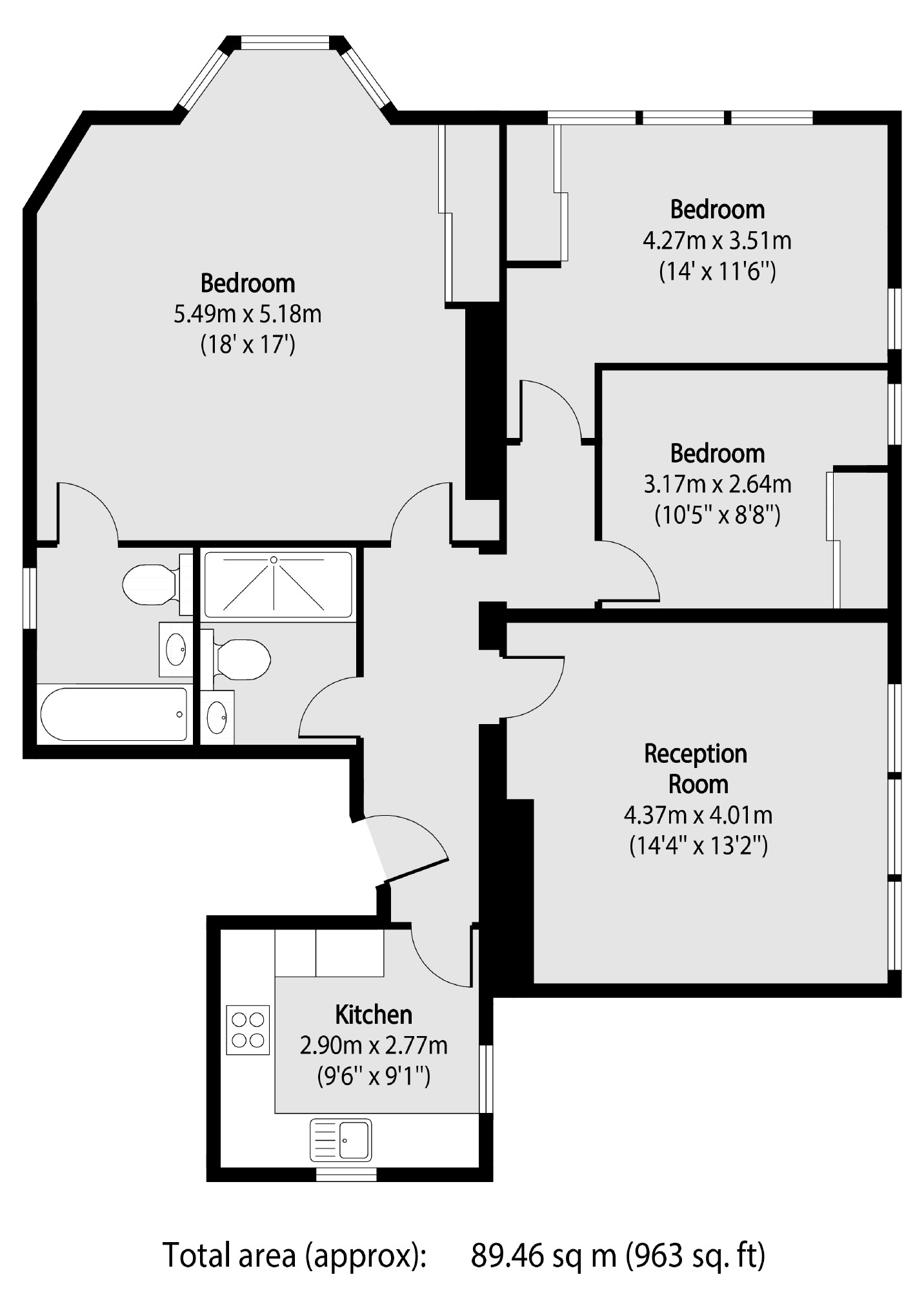 Flat 2, St. Hildas Mount, 82, Marsh Lane, London floorplan