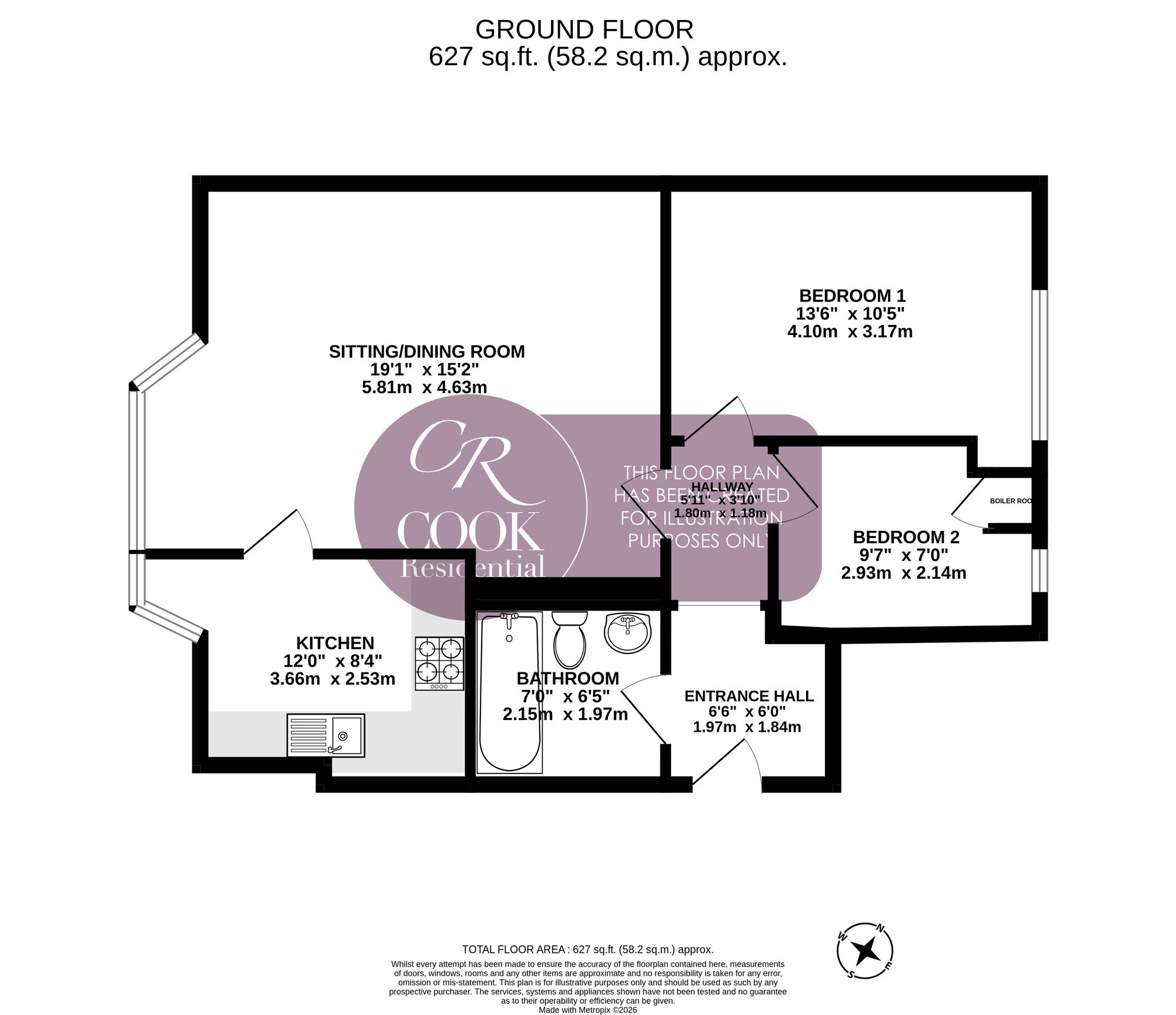 Ground Floor Flat Front, 3 Lansdown Terrace, Malvern Road, 3 Lansdown Terrace Malvern Road, Cheltenham floorplan