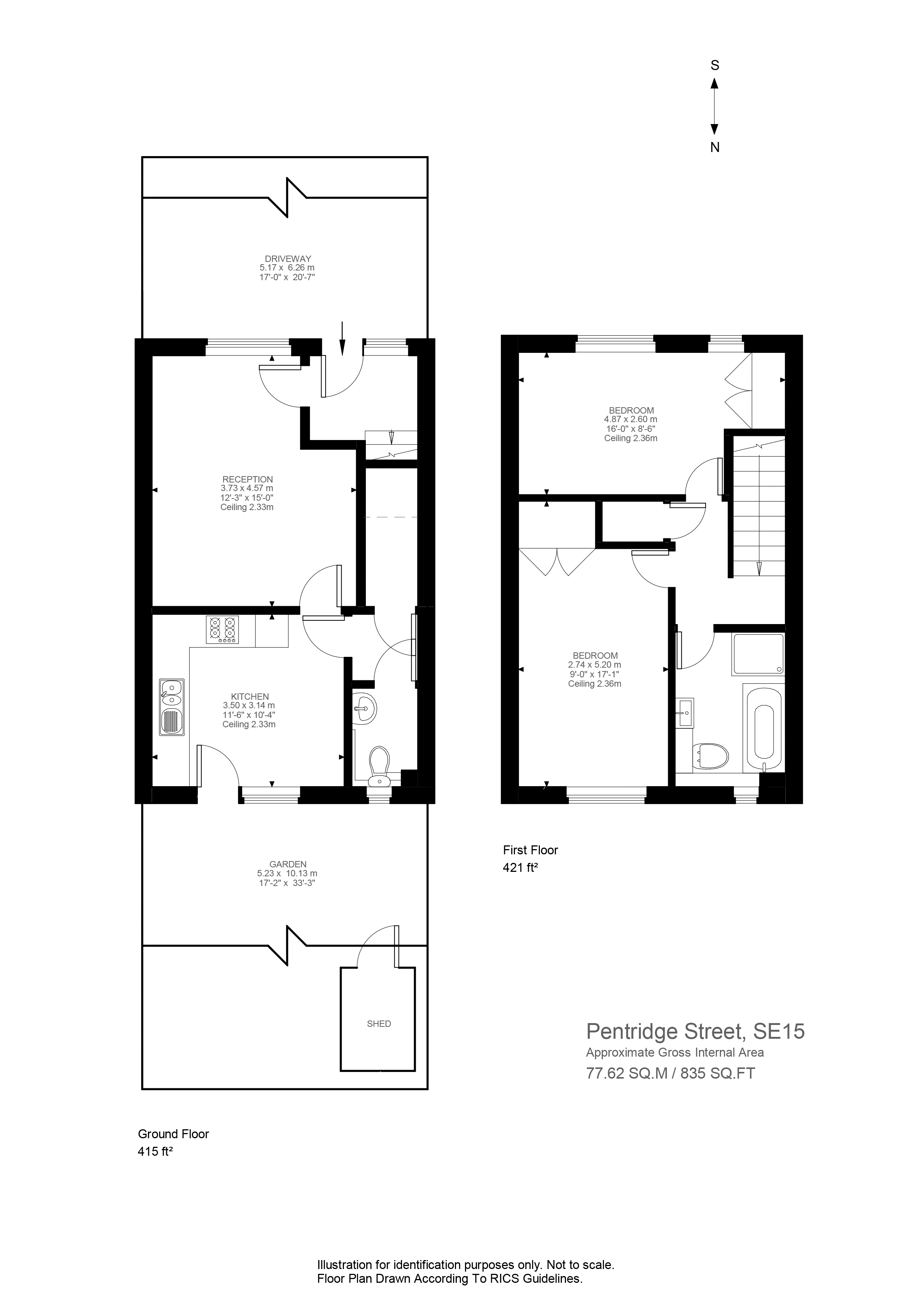 Pentridge Street, Peckham, London SE15, 2 bedroom terraced house for