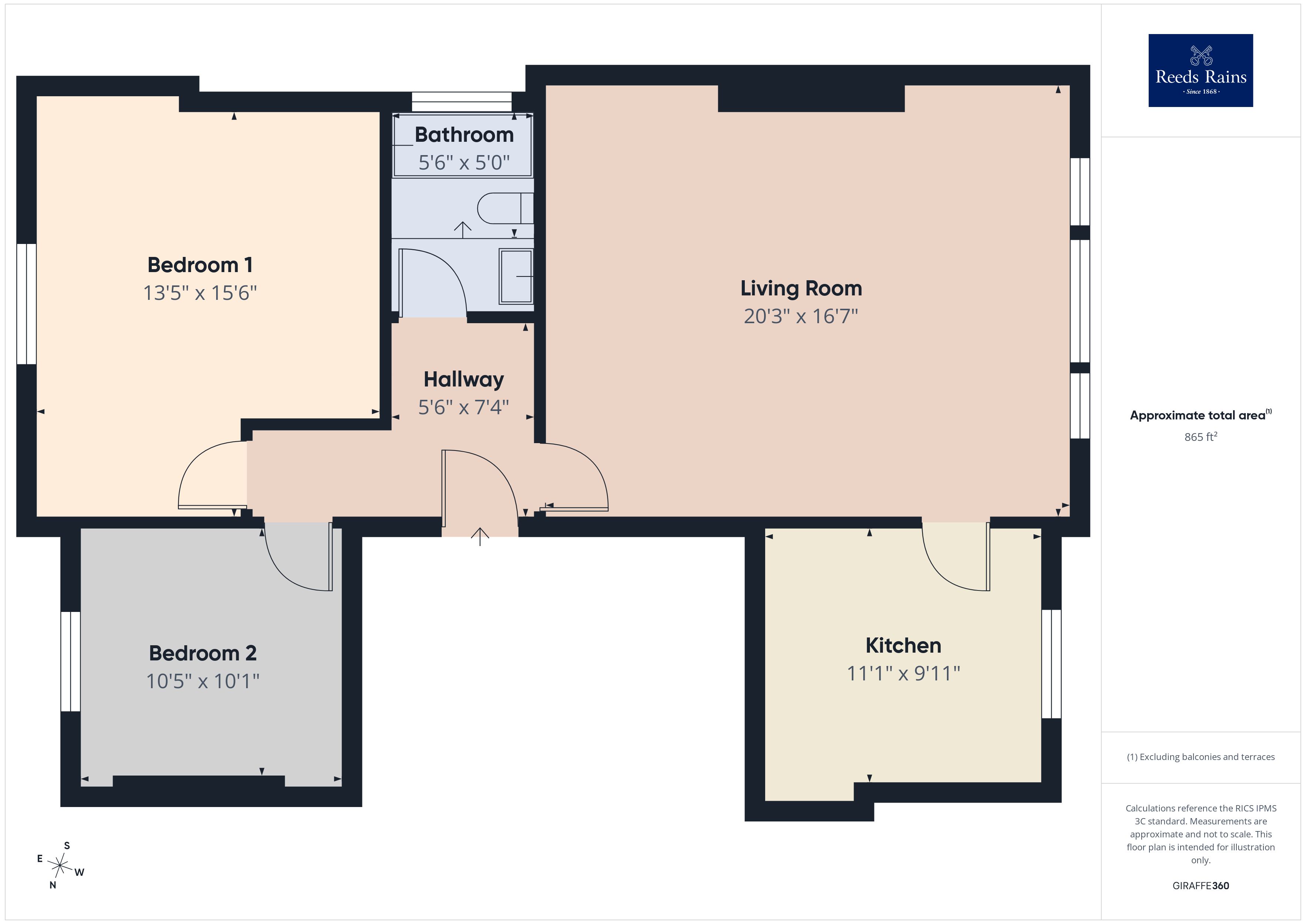 Flat D, 42, Castle Hill Avenue, Kent floorplan