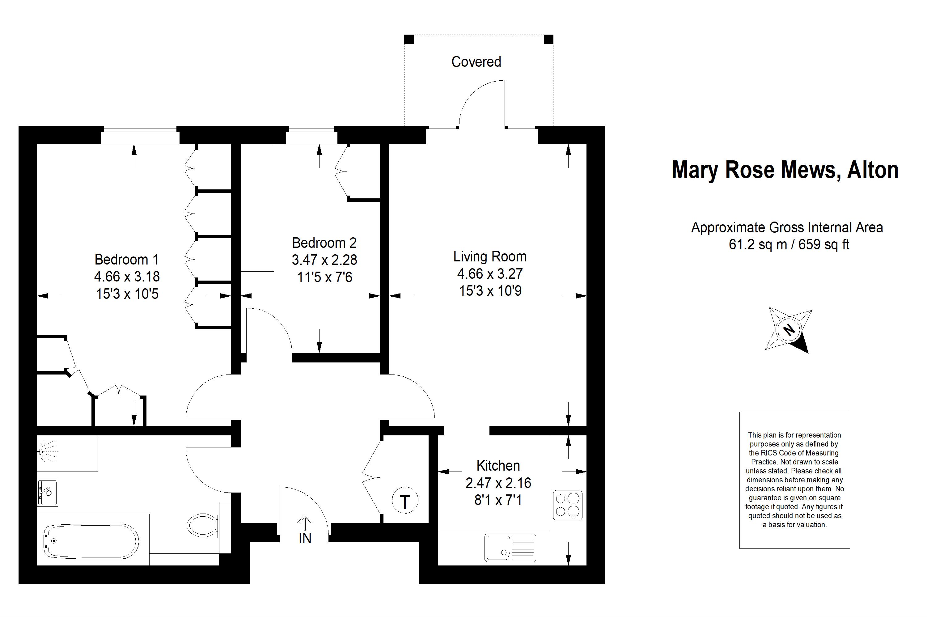 2 Bedrooms  for sale in Mary Rose Mews, Alton, Hampshire GU34