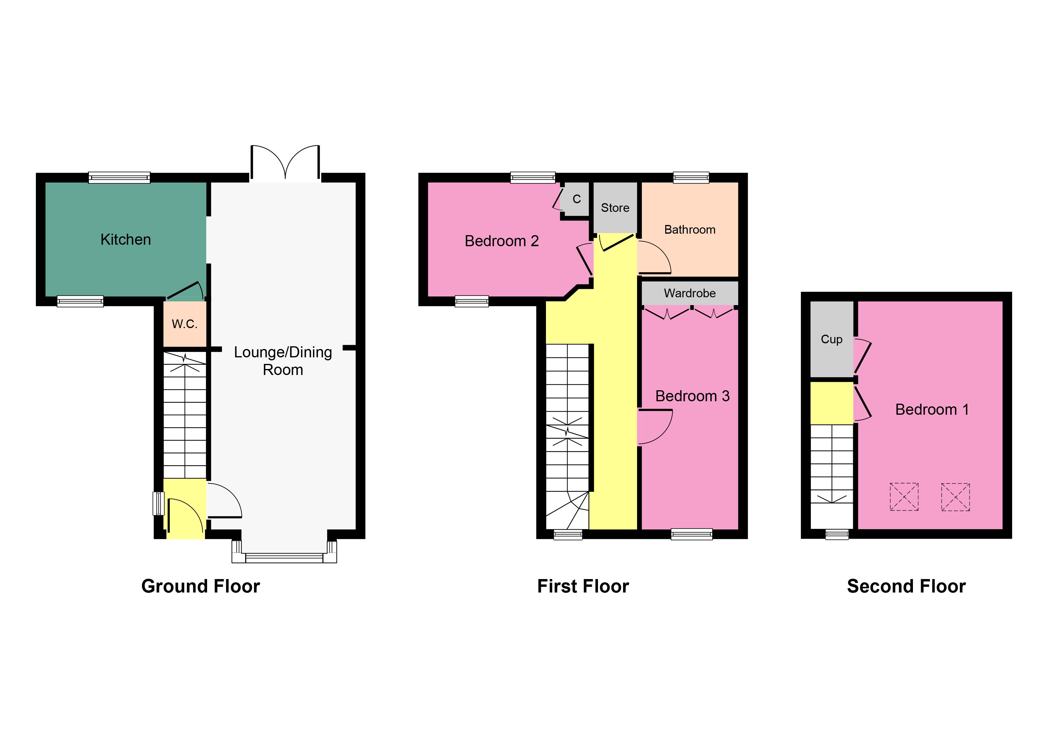 3 Bedrooms Terraced house for sale in Millgate Crescent, Caldercruix, North Lanarkshire ML6