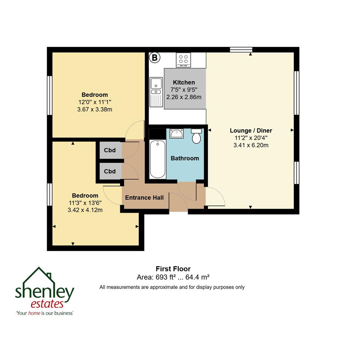 12, Ash Grove, Shenley floorplan
