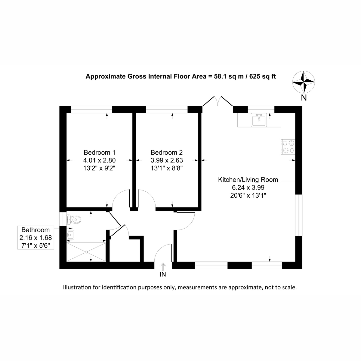 3, Lomas Close, Salford floorplan