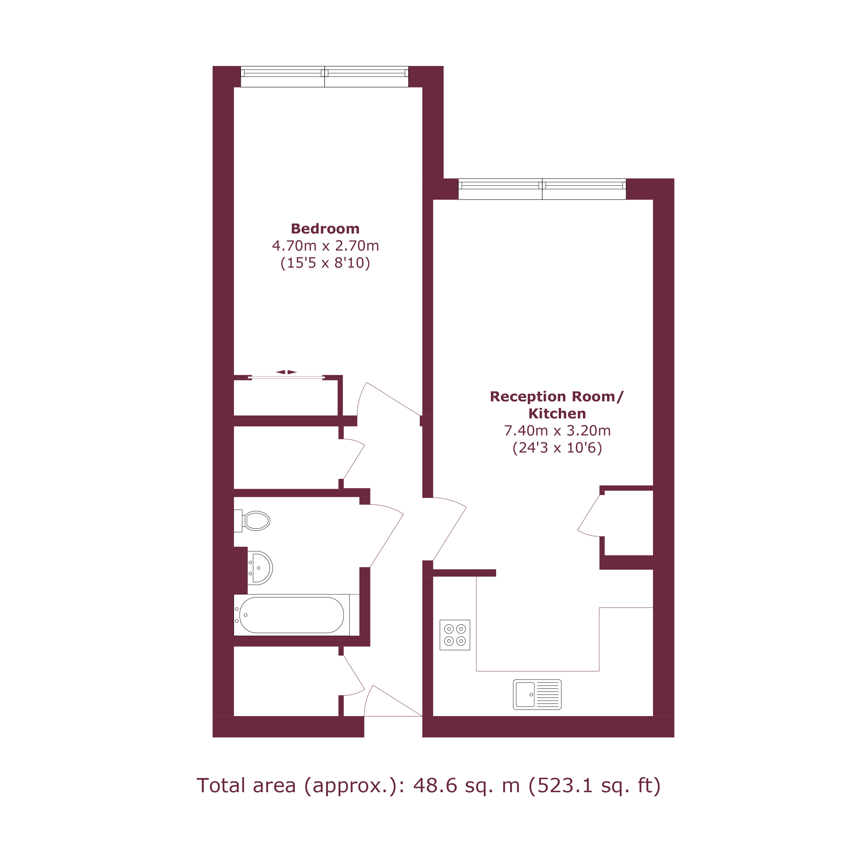 Flat 17, Bristow Court, 14, Triangle Road, London floorplan