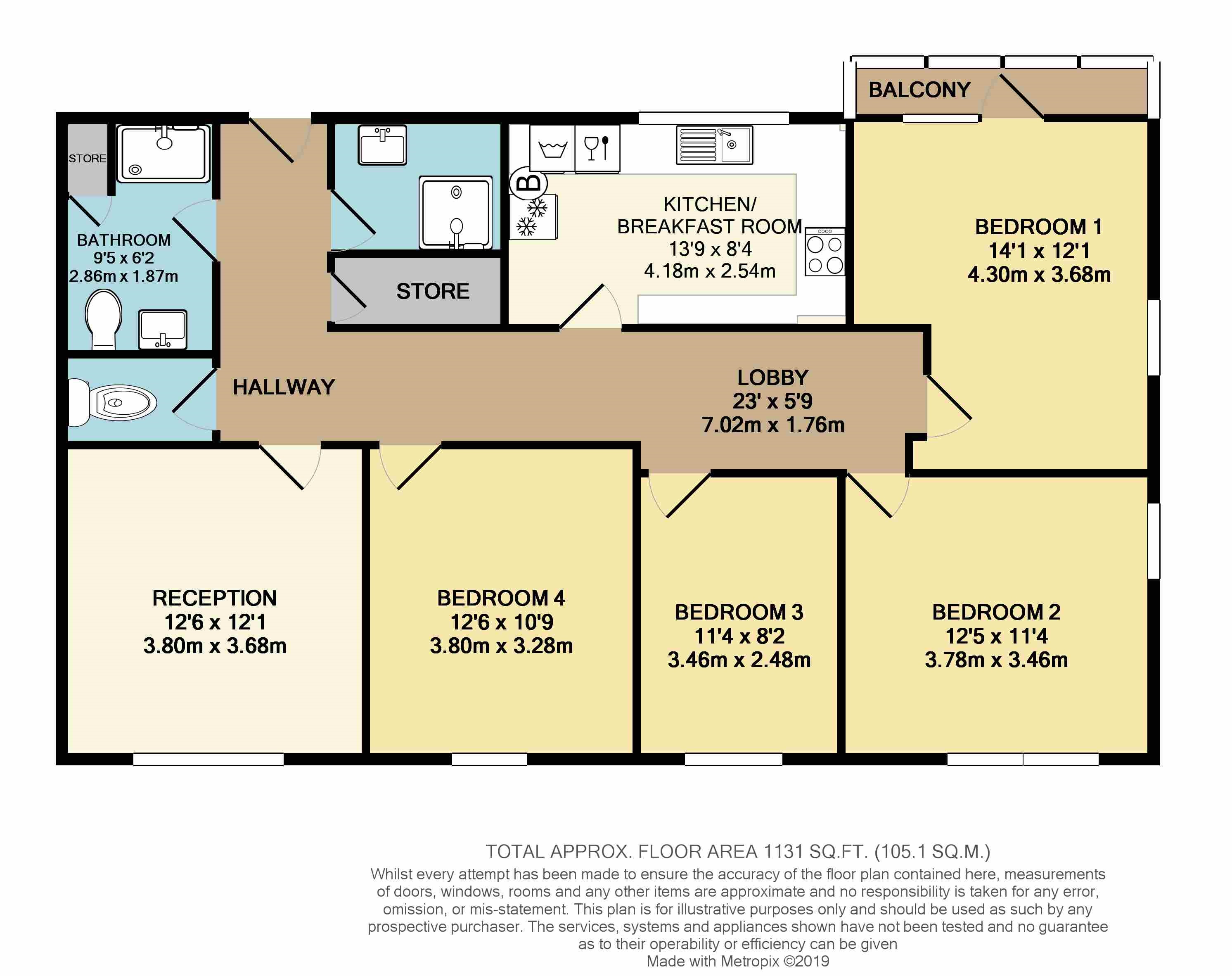 4 Bedrooms Flat to rent in Rokesby Place, Wembley HA0