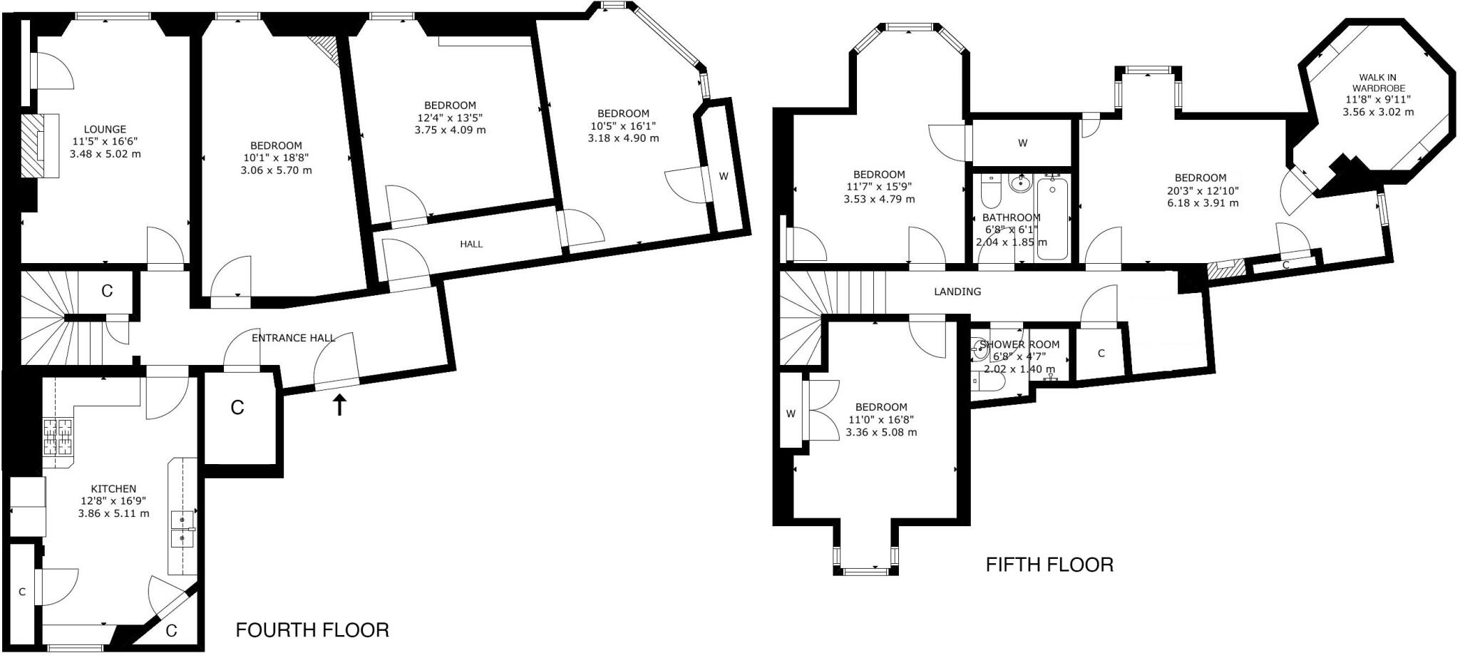 Flat 4, 79, Bruntsfield Place, Edinburgh floorplan