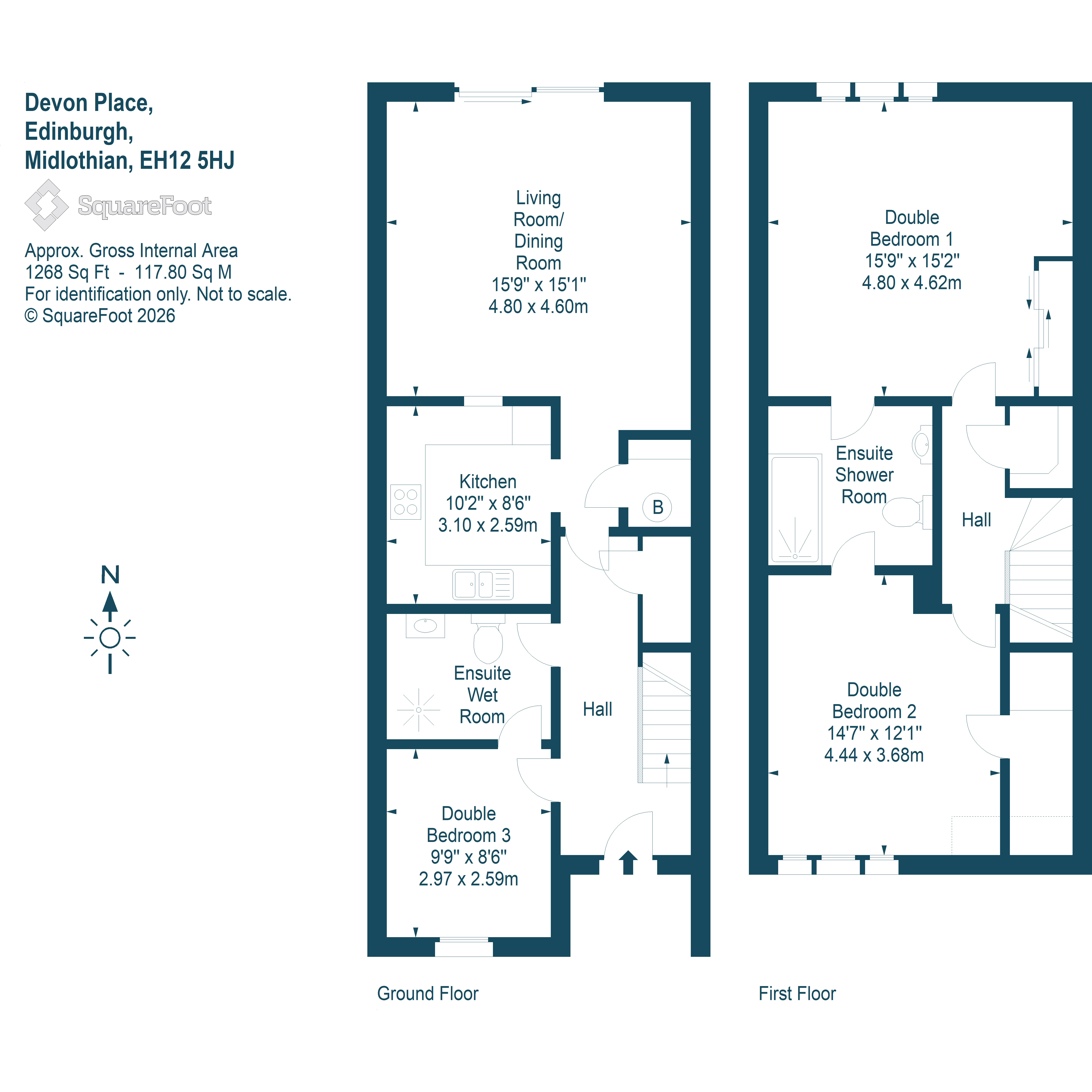 7E, Devon Place, Haymarket, Edinburgh floorplan