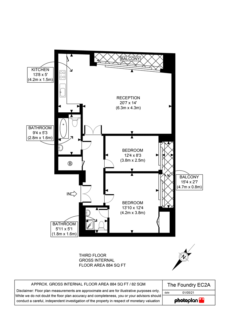 7 The Foundry, 8 Dereham Place, London floorplan