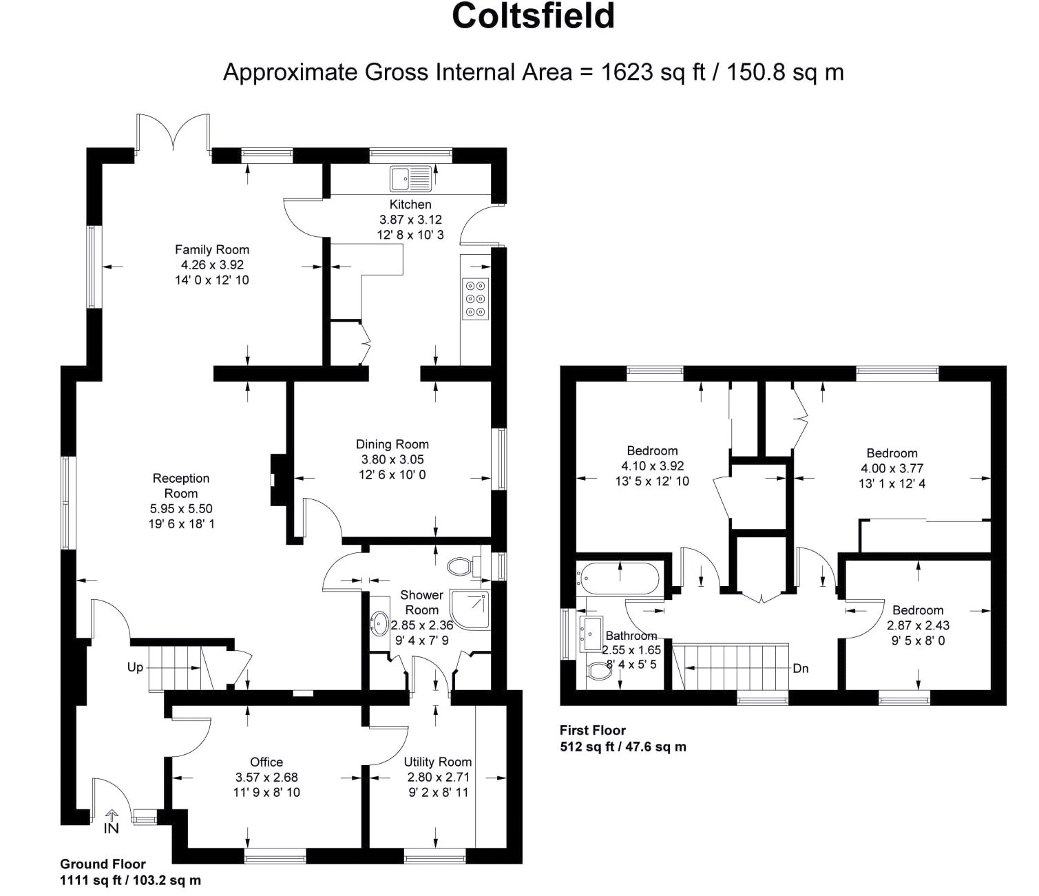1, Coltsfield, Essex floorplan