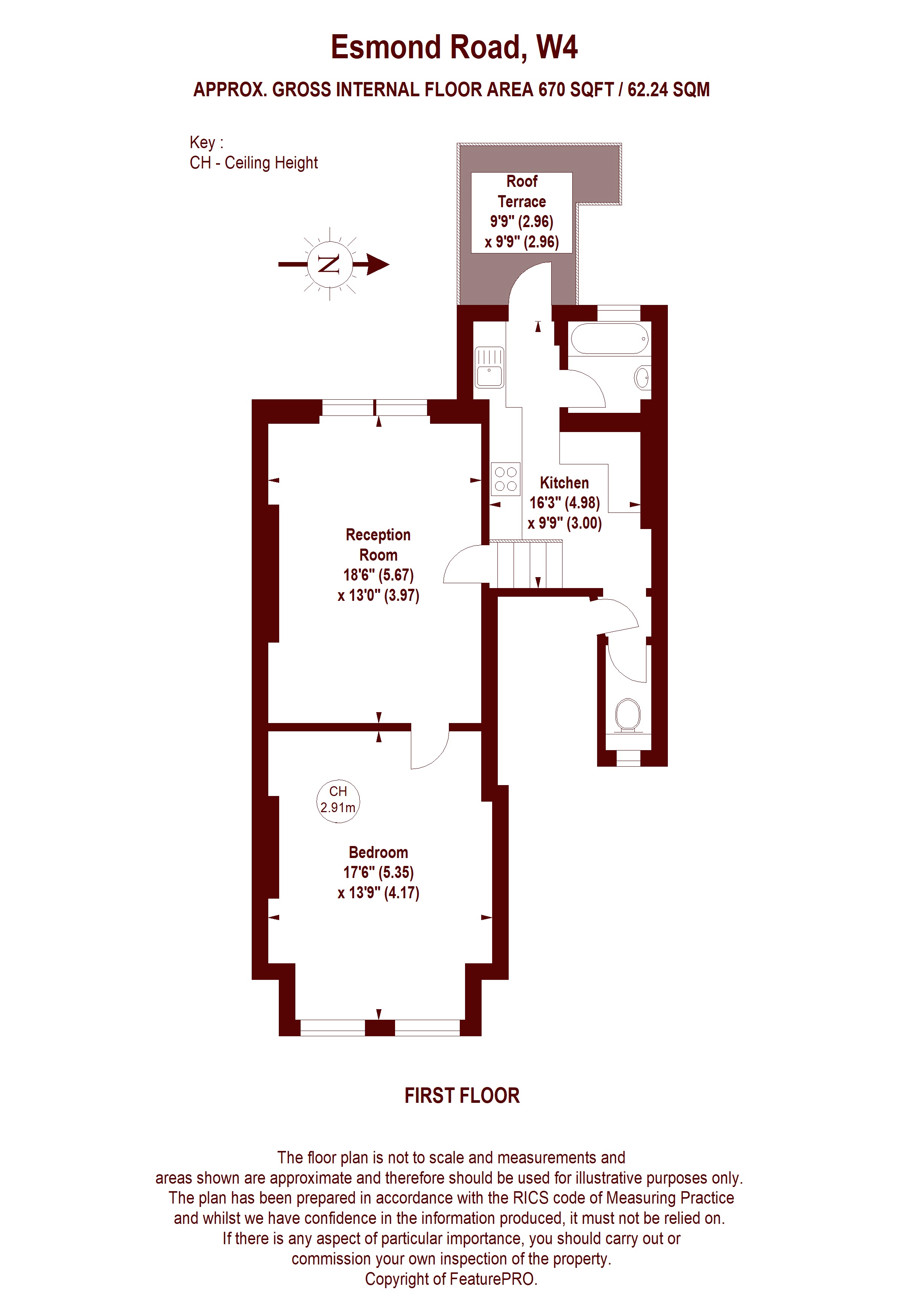 1 Bedrooms Flat for sale in Esmond Road, London W4