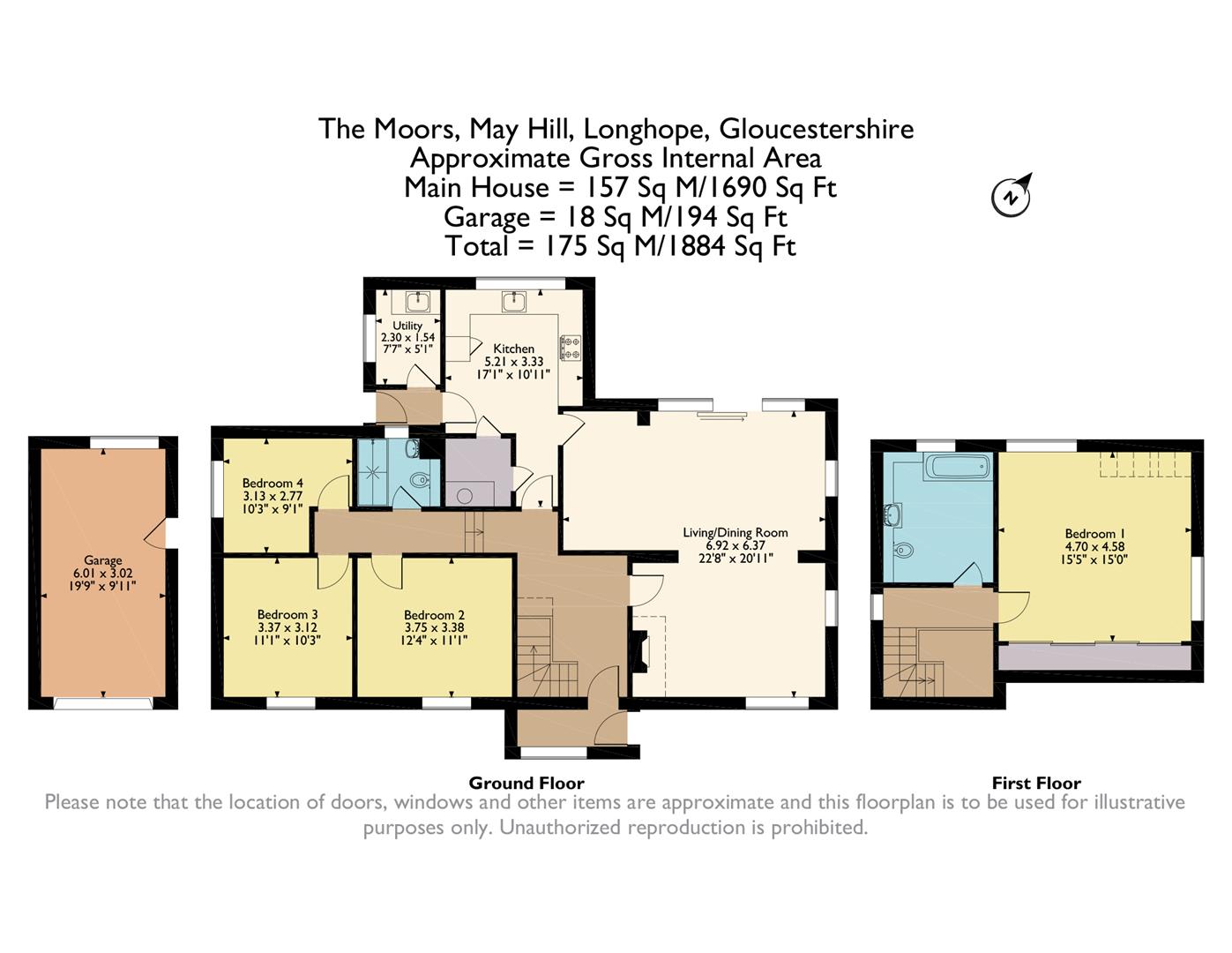 The Moors, Longhope floorplan