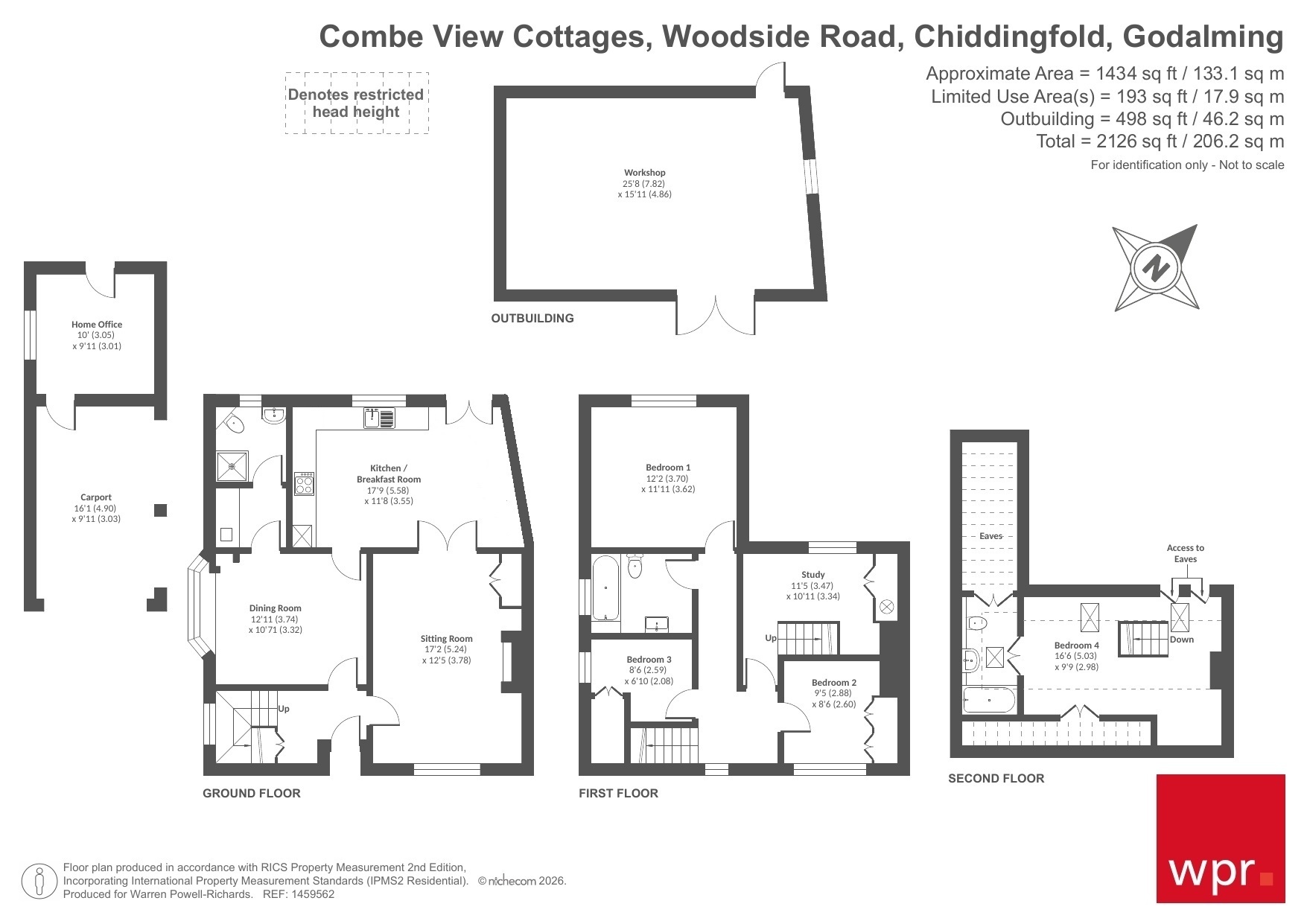1 Combe View Cottages,, Woodside Road, Godalming floorplan