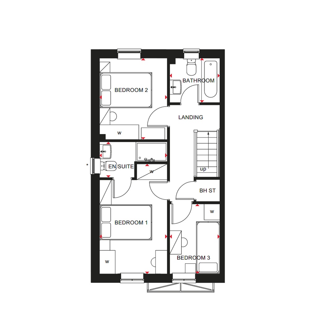 "Maidstone" at Crimchard, Chard TA20, 3 bedroom semidetached house for