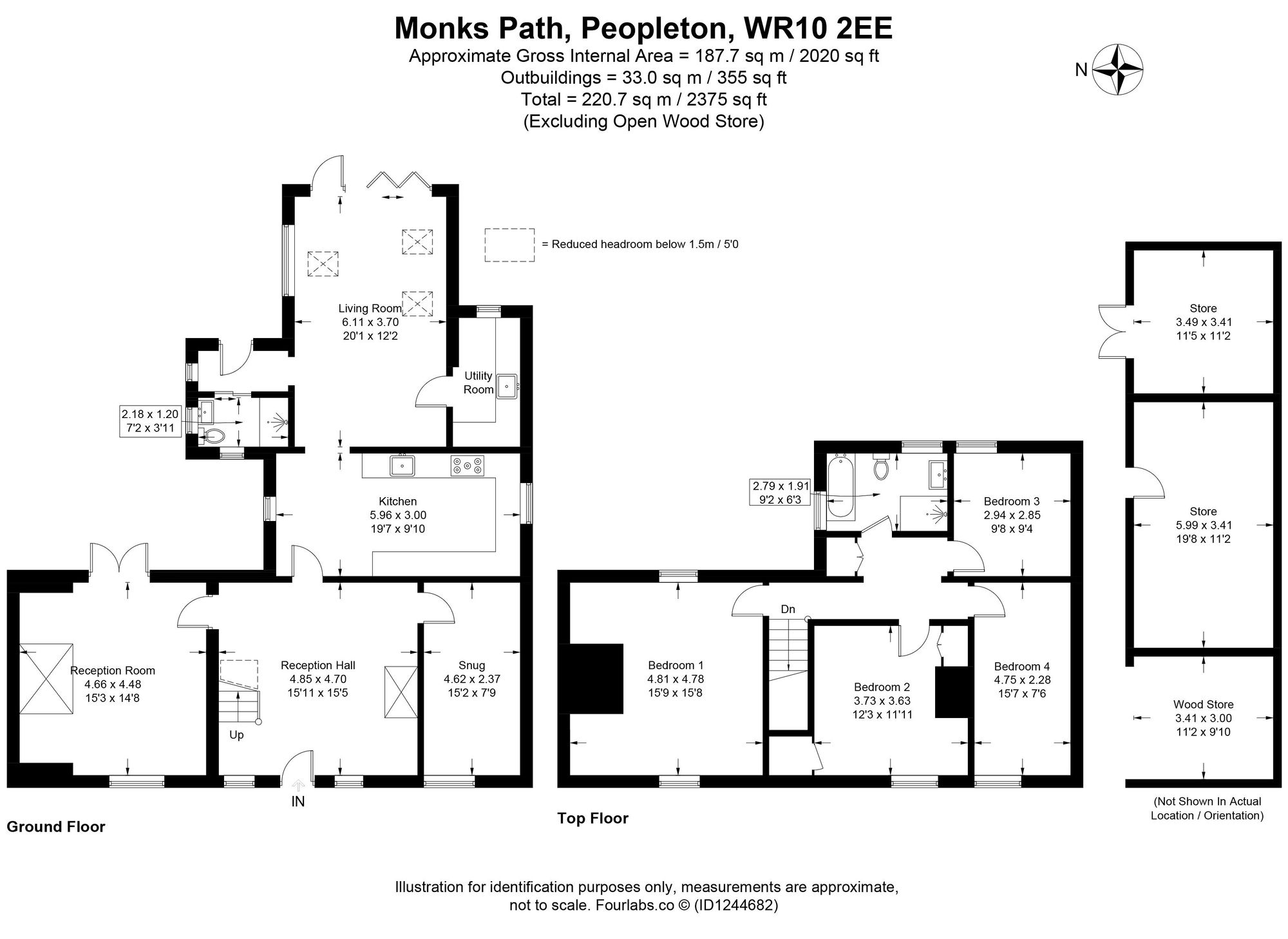 Monks Path, Pershore floorplan