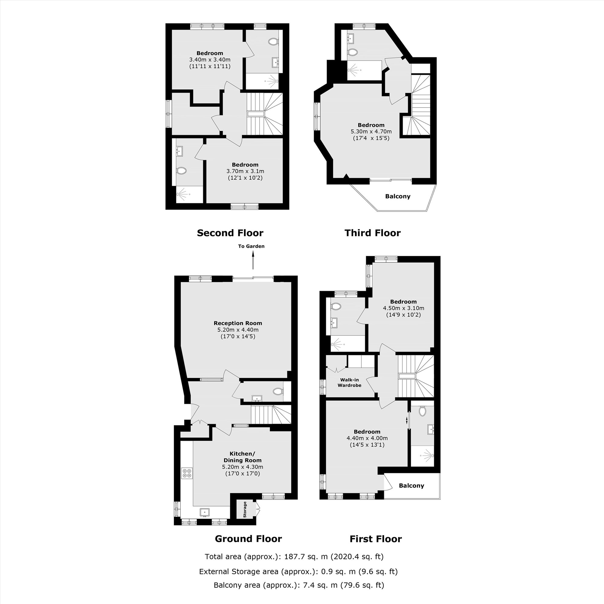 House 1, Clubhouse Residences, Craven Road, London floorplan