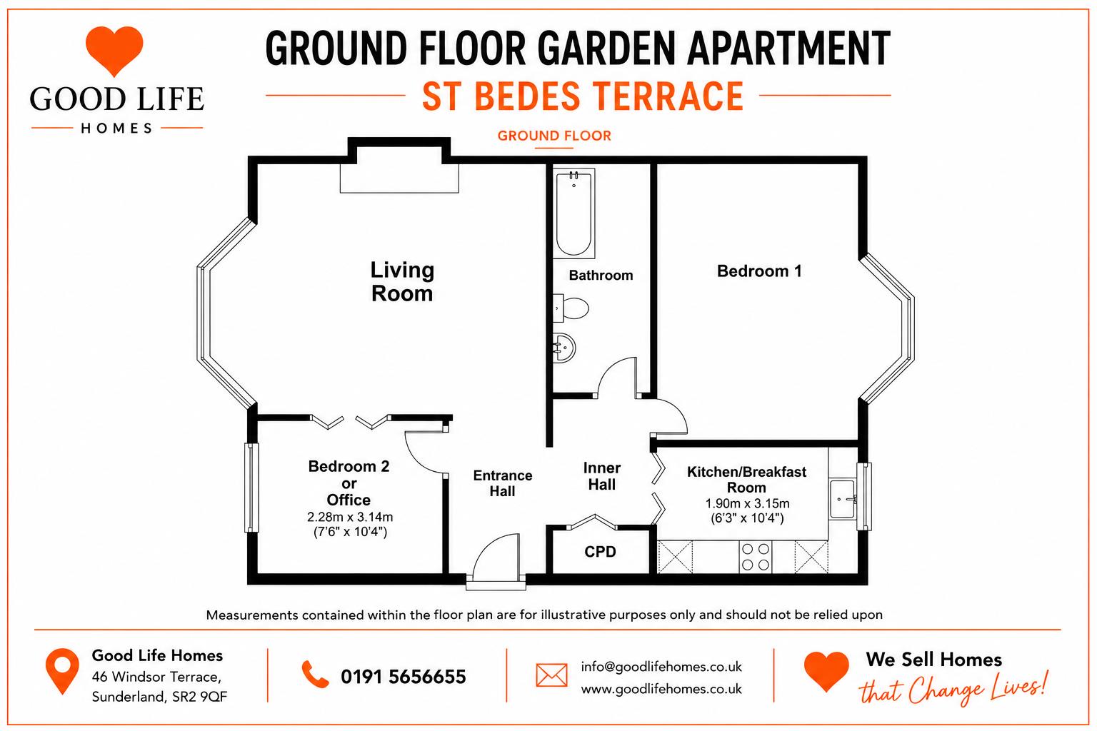 Ground Floor Flat, 10 St. Bedes Terrace, Sunderland floorplan