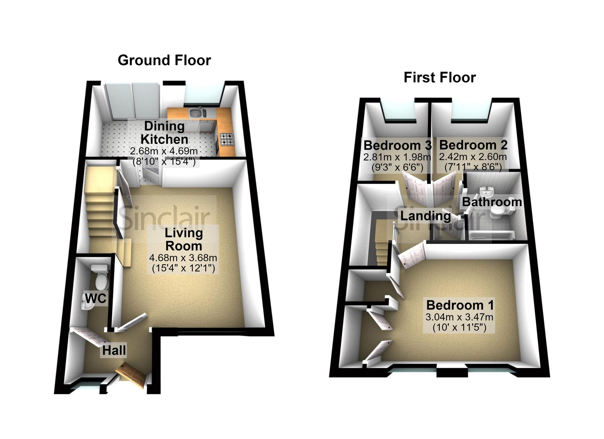 52 Stableford Close, Loughborough floorplan
