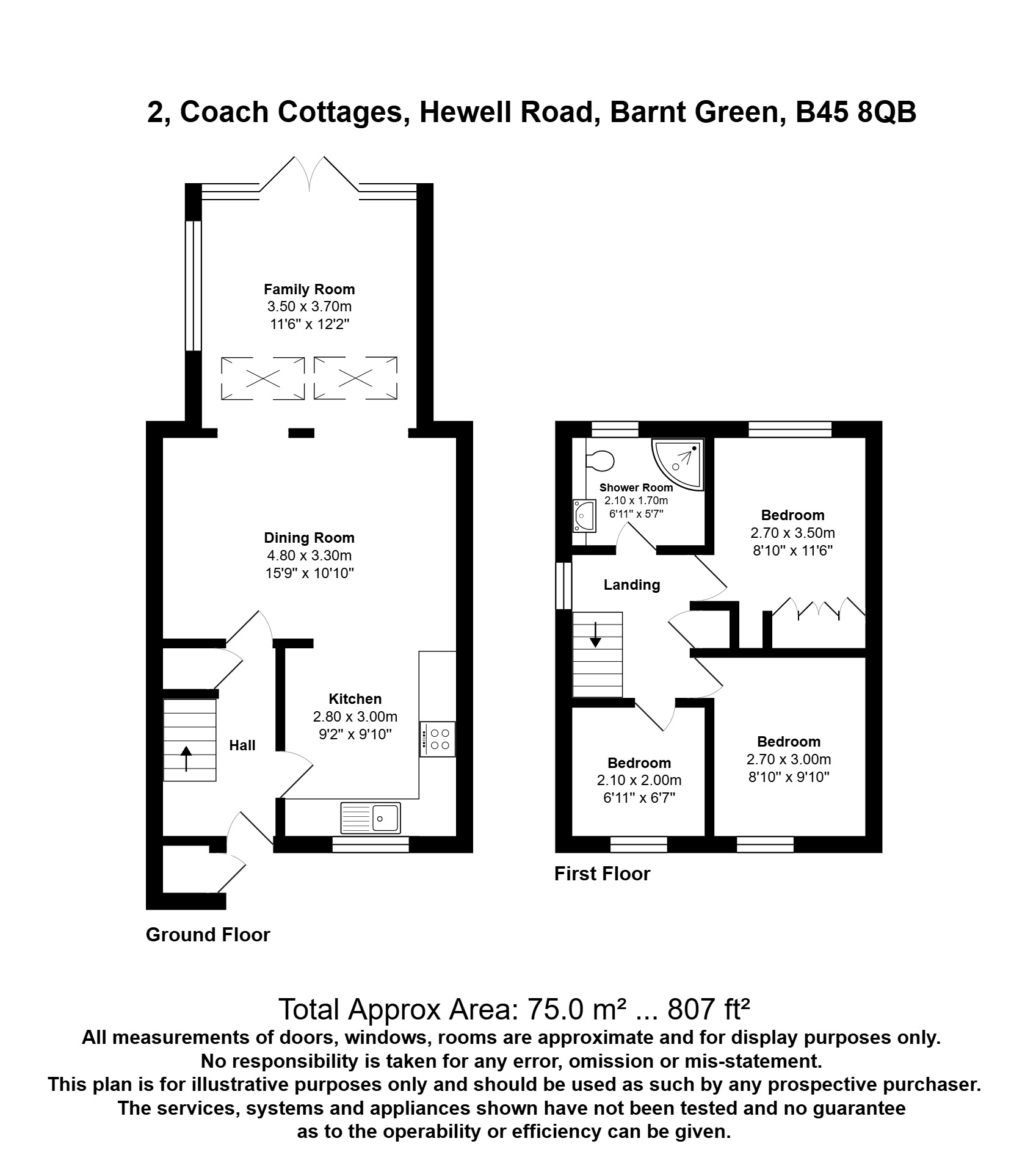 2, Coach Cottages, Birmingham floorplan