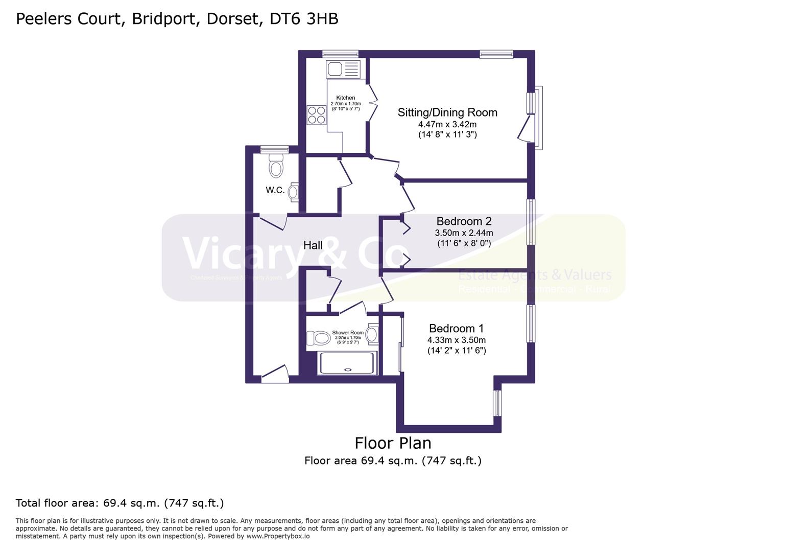 58, Peelers Court, Bridport floorplan