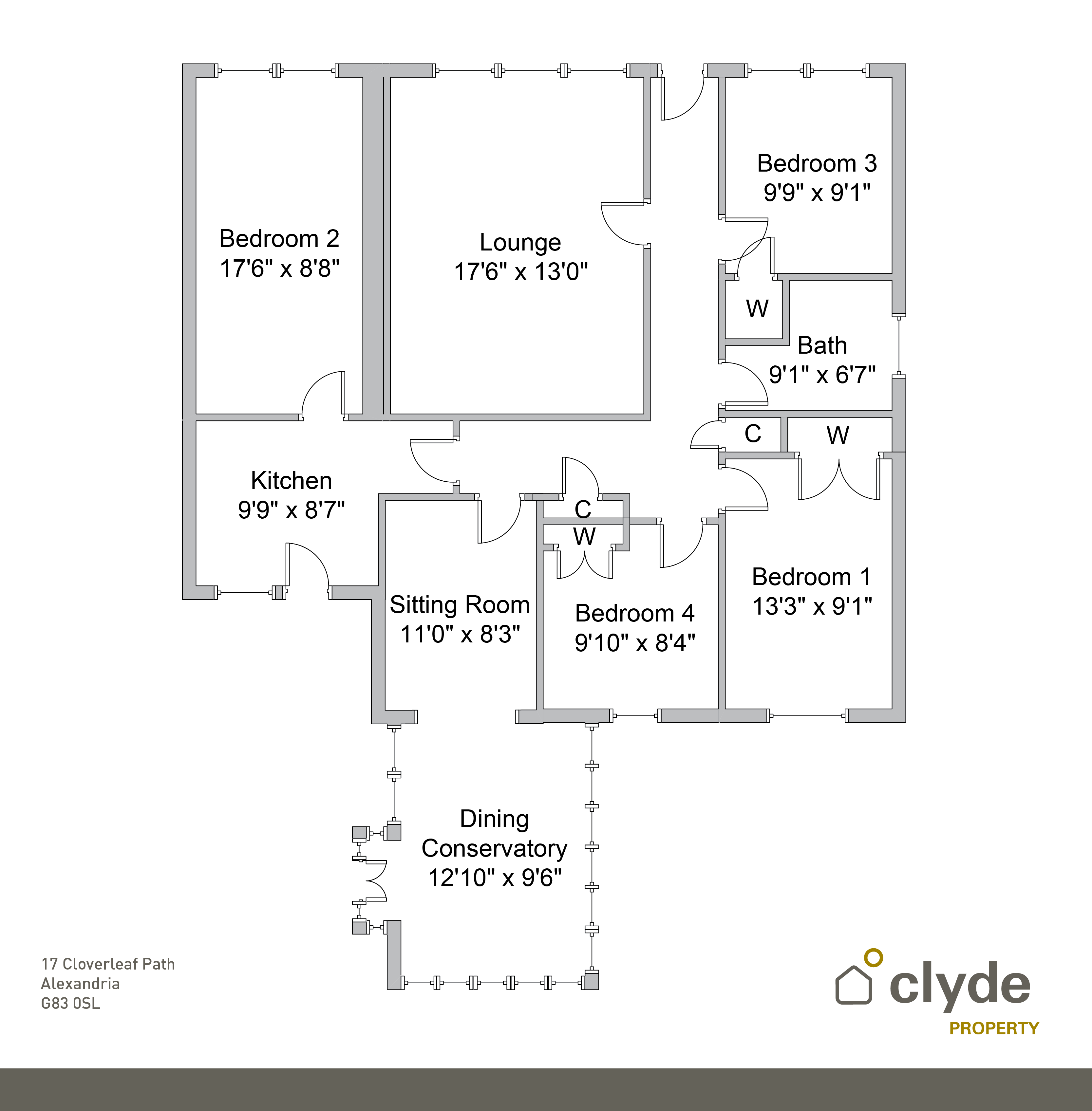 4 Bedrooms Detached bungalow for sale in Cloverleaf Path, Alexandria, Dumbarton G83