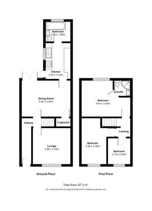 3 Bedrooms Terraced house to rent in Wimborne Road, Luton LU1