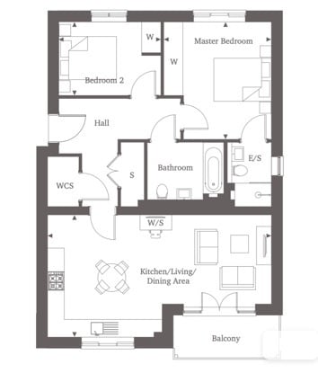 6, HILLGROVE HOUSE, 186A HIGH STREET, EDGWARE floorplan