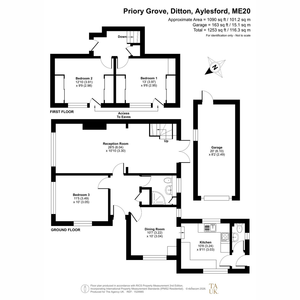 Priory Grove, Aylesford floorplan