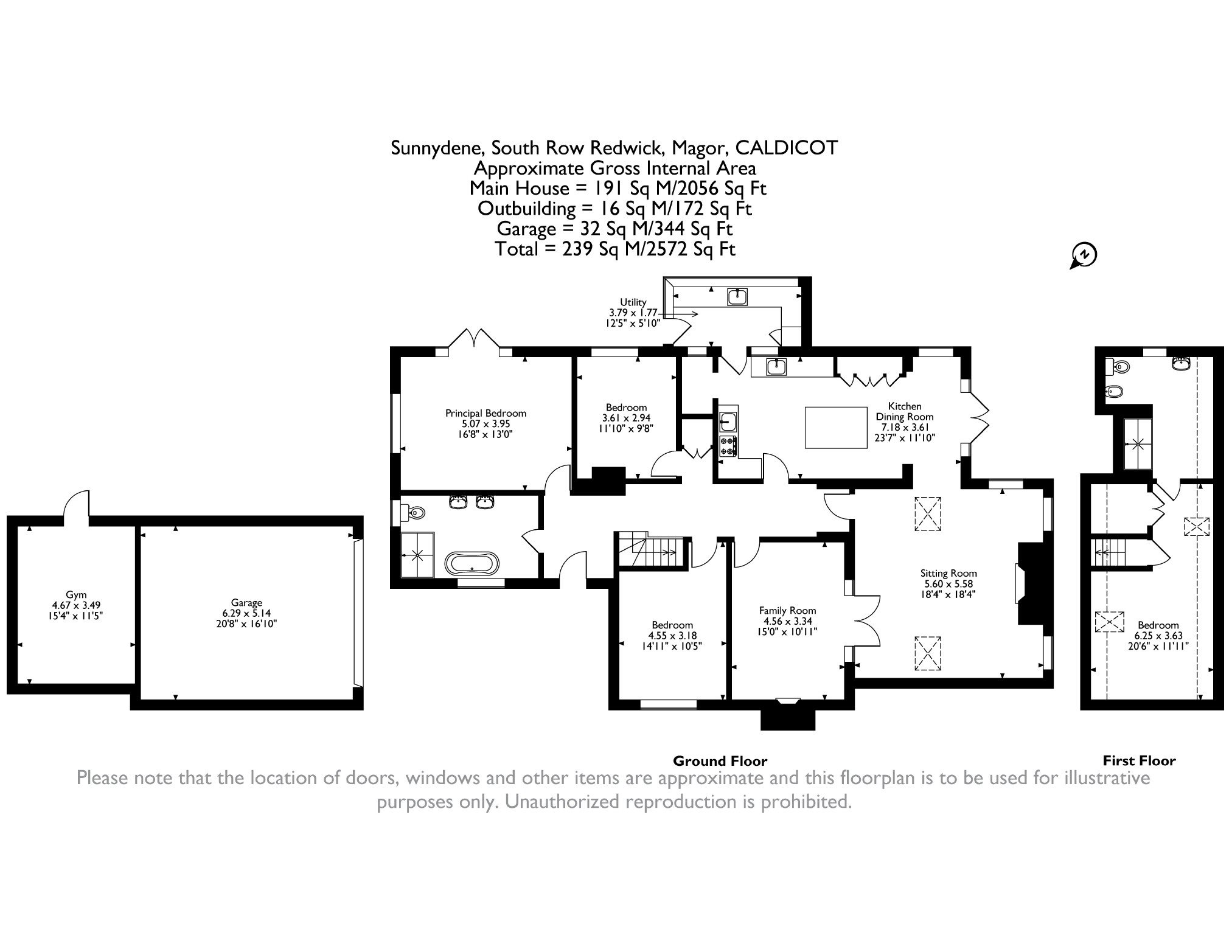 Sunnydene, South Row, Redwick floorplan