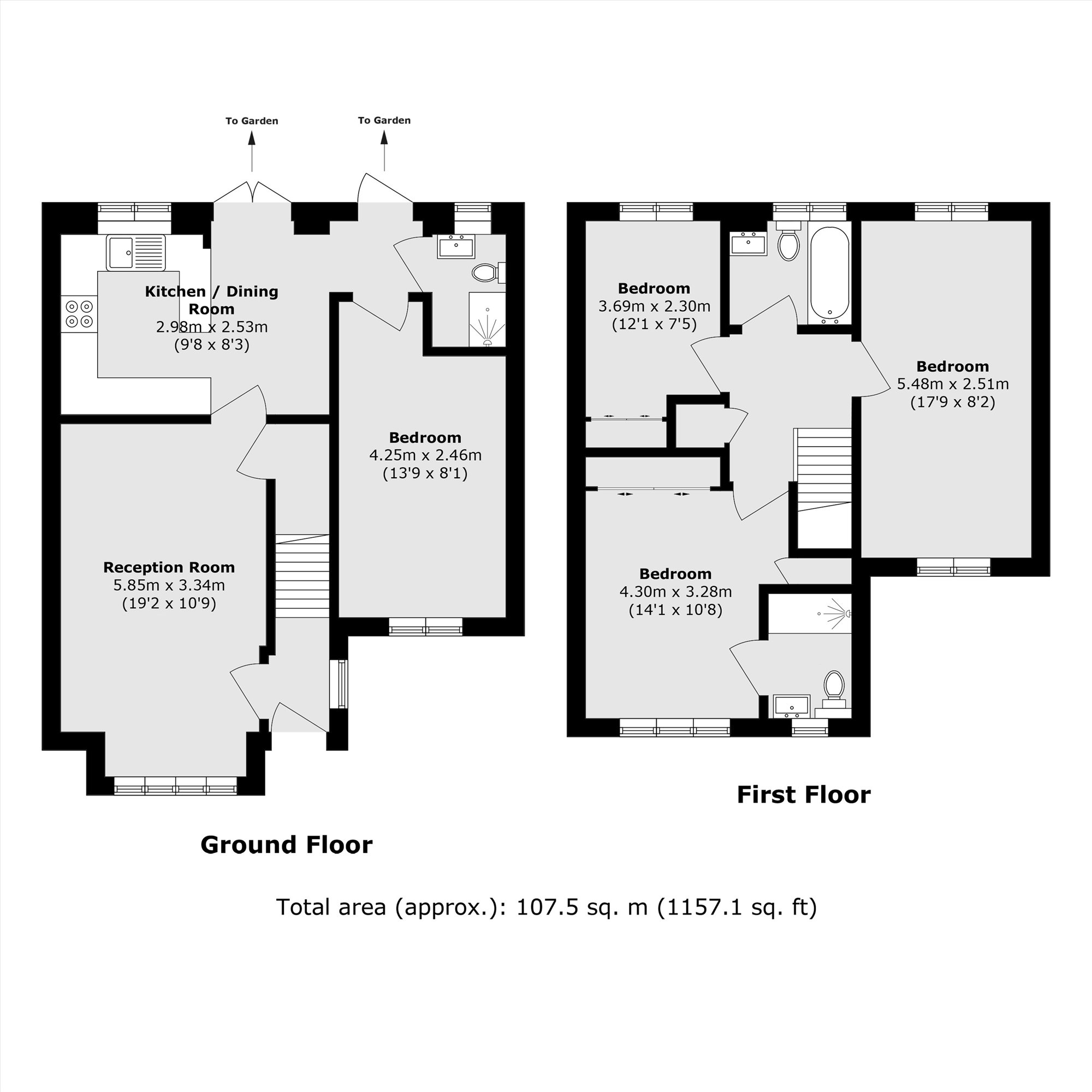 Coppard Gardens, Chessington floorplan