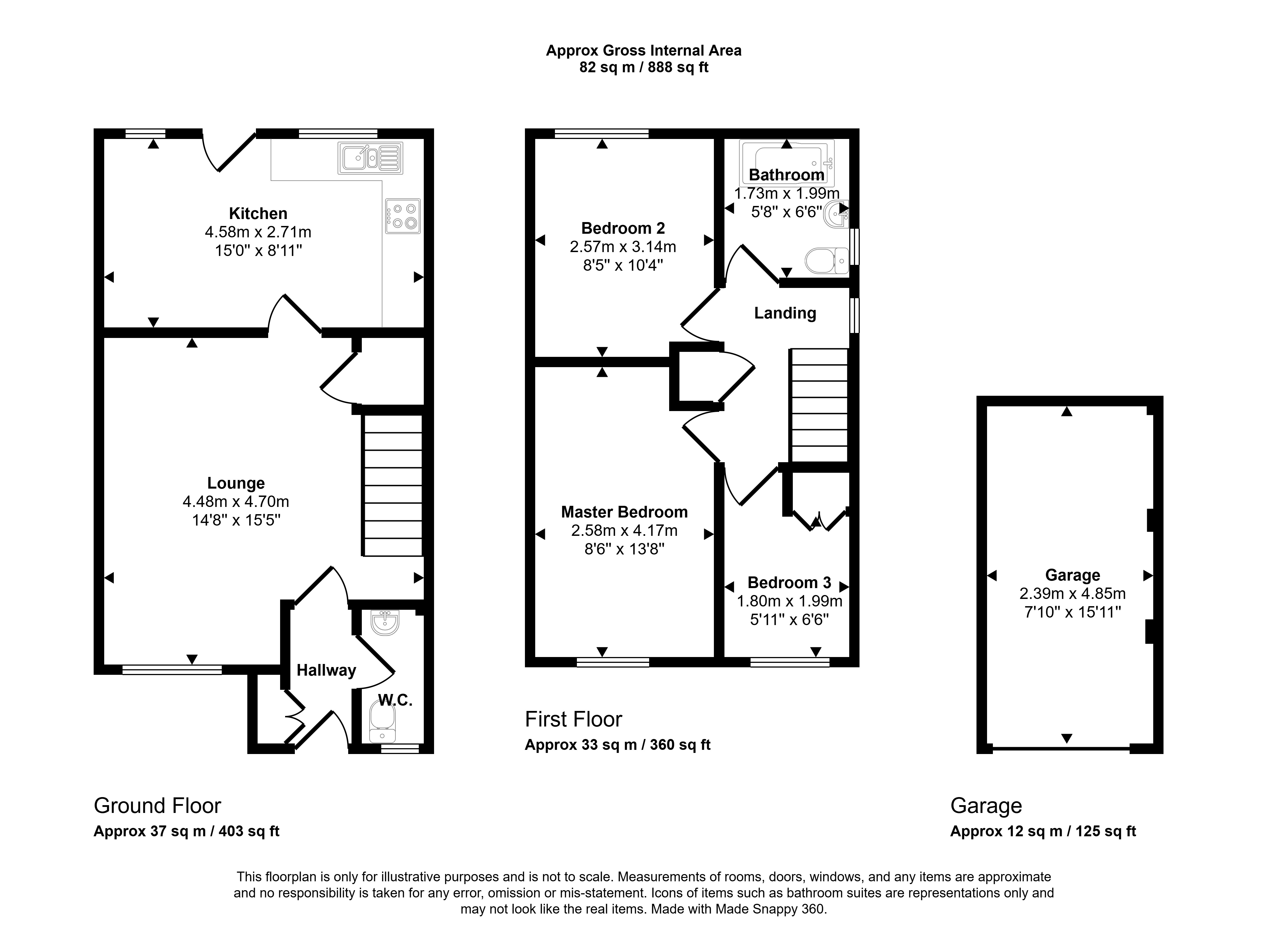 6, Prestbury Avenue, Cramlington floorplan