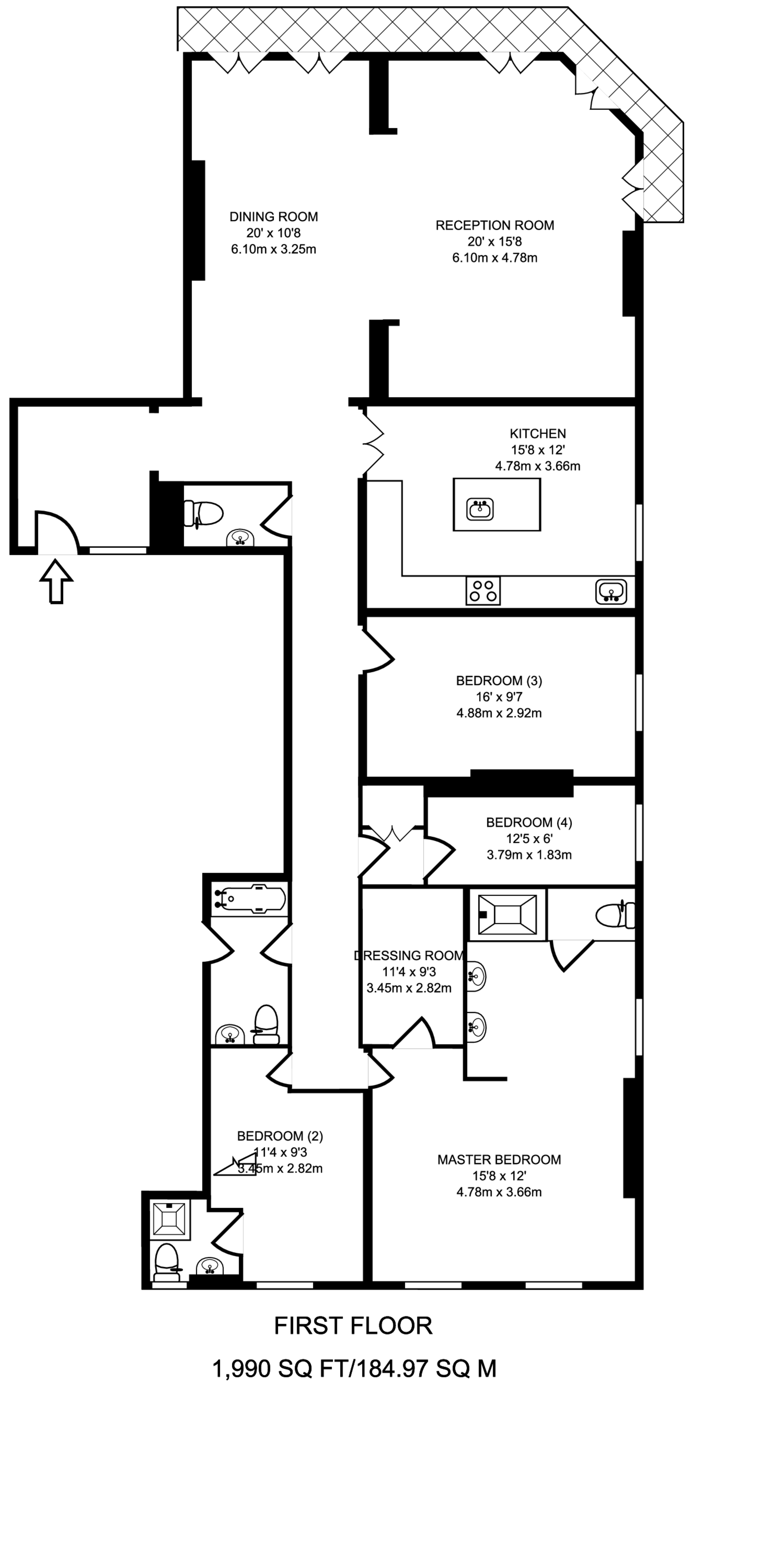 Kensington Gore, South Kensington floorplan