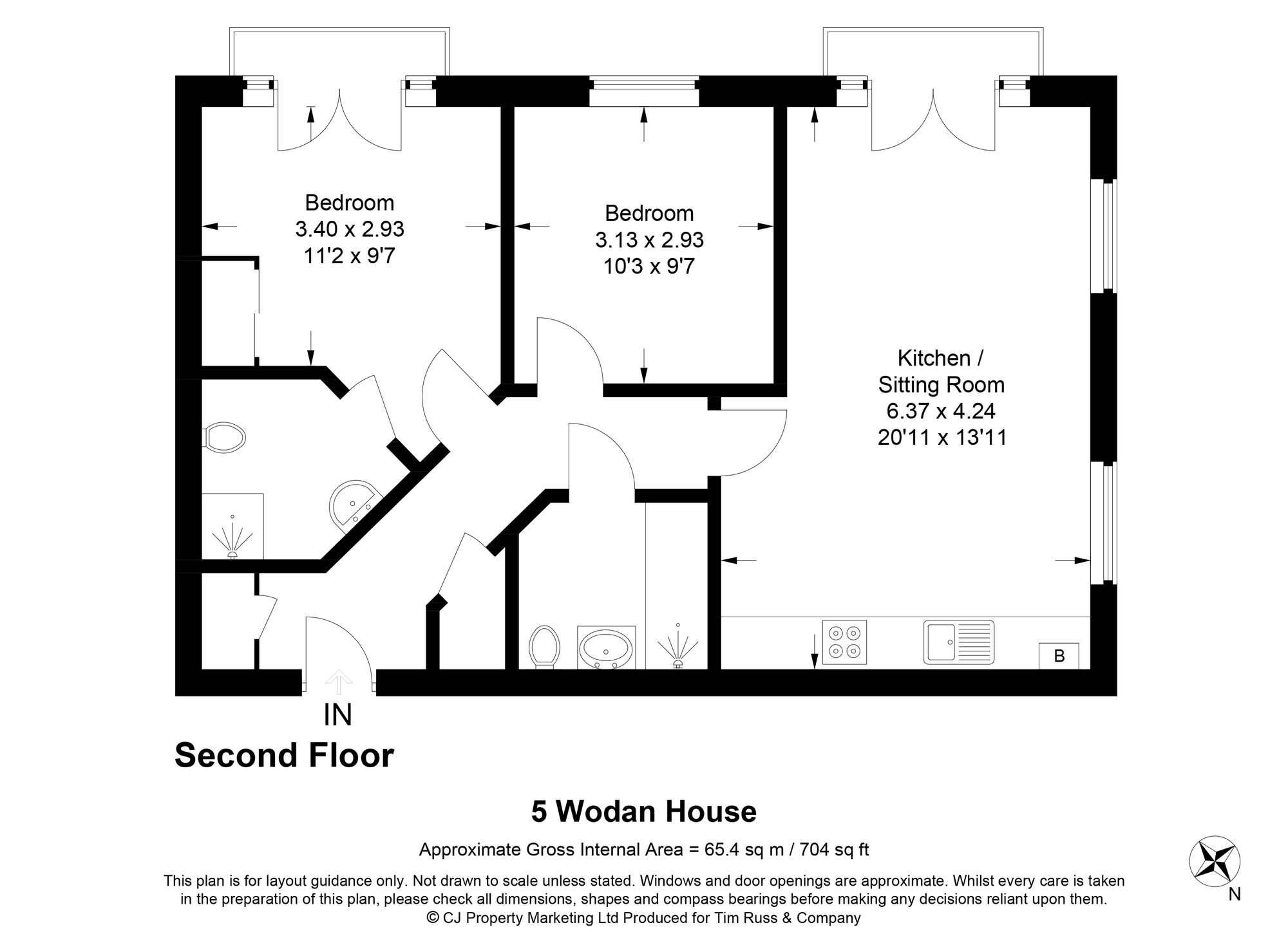 5 Wodan House Folleys Place, High Wycombe floorplan