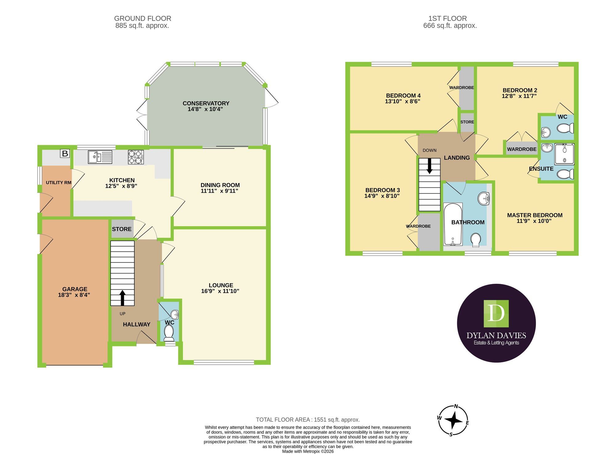 26 The Rise, Pontypridd floorplan