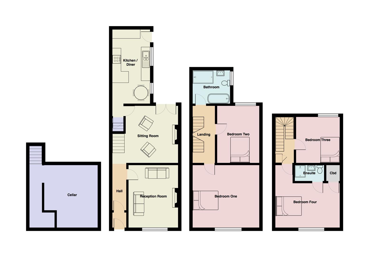 4 Bedrooms Terraced house for sale in Queen Street, Lancaster LA1