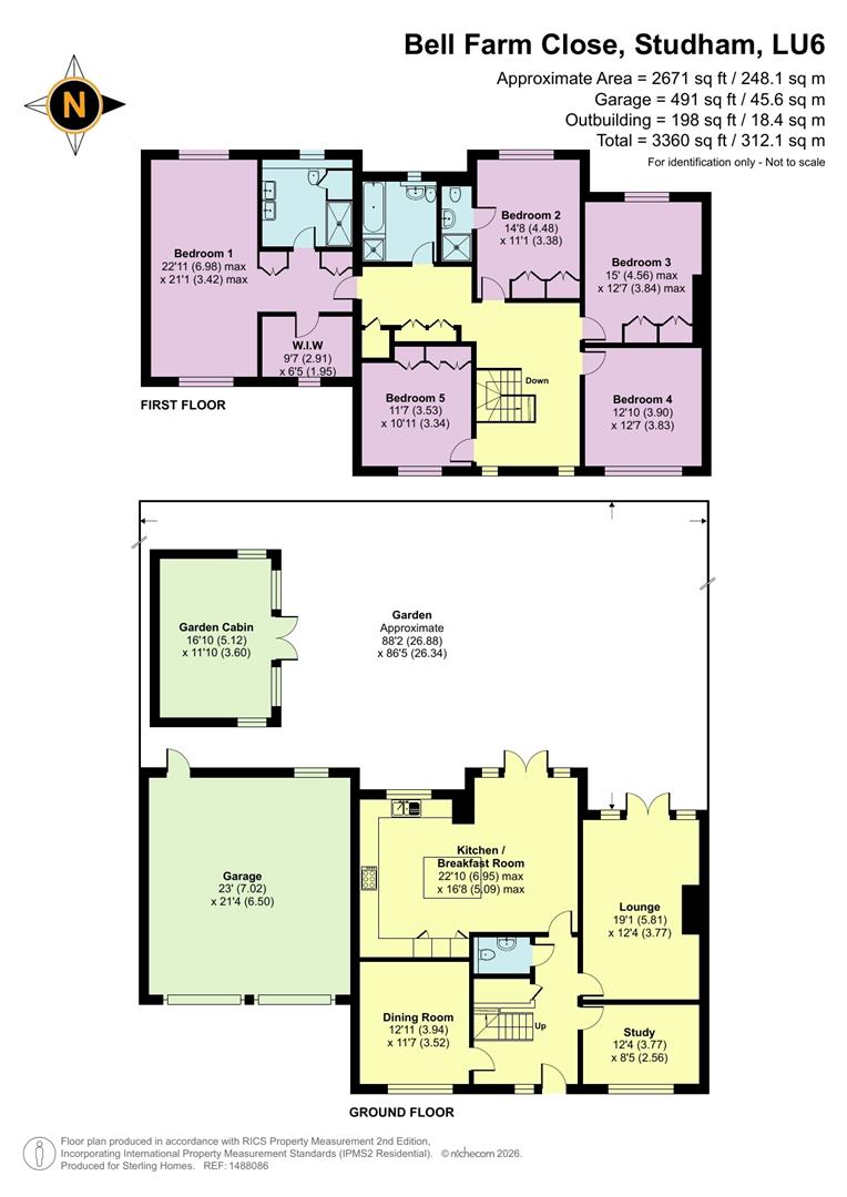 14, Bell Farm Close, Studham floorplan