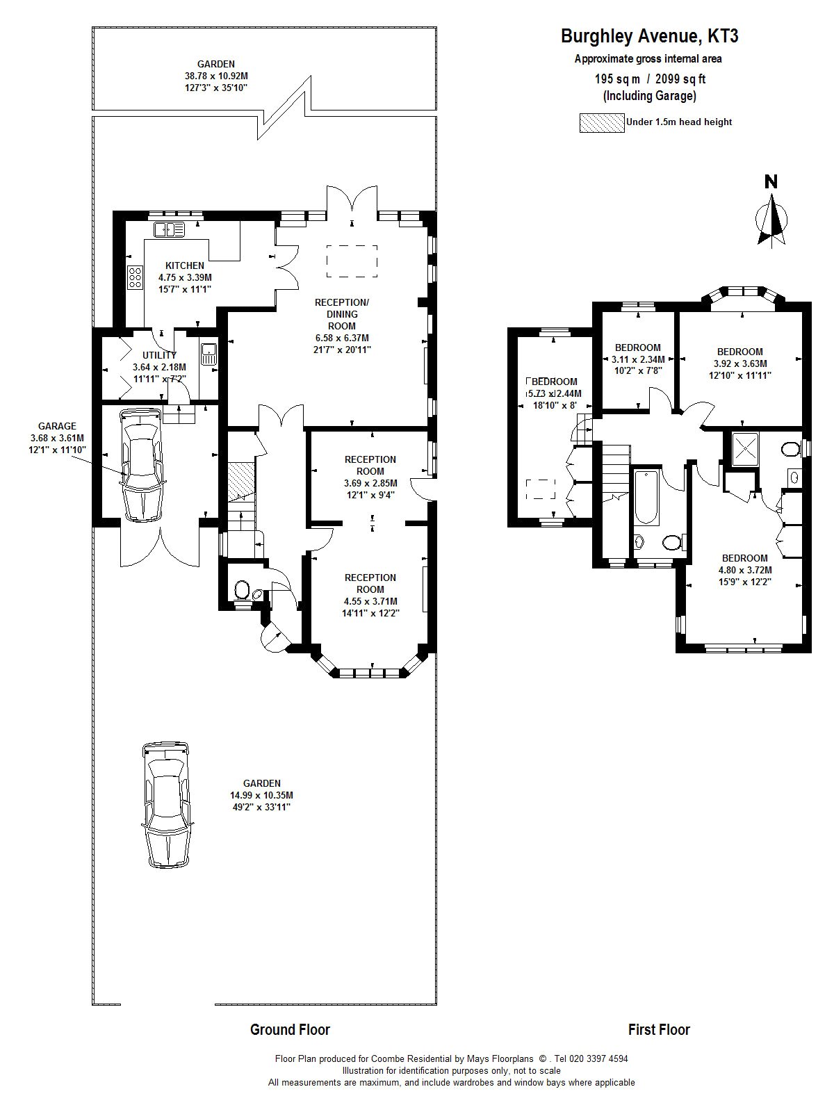 14, Burghley Avenue, New Malden floorplan