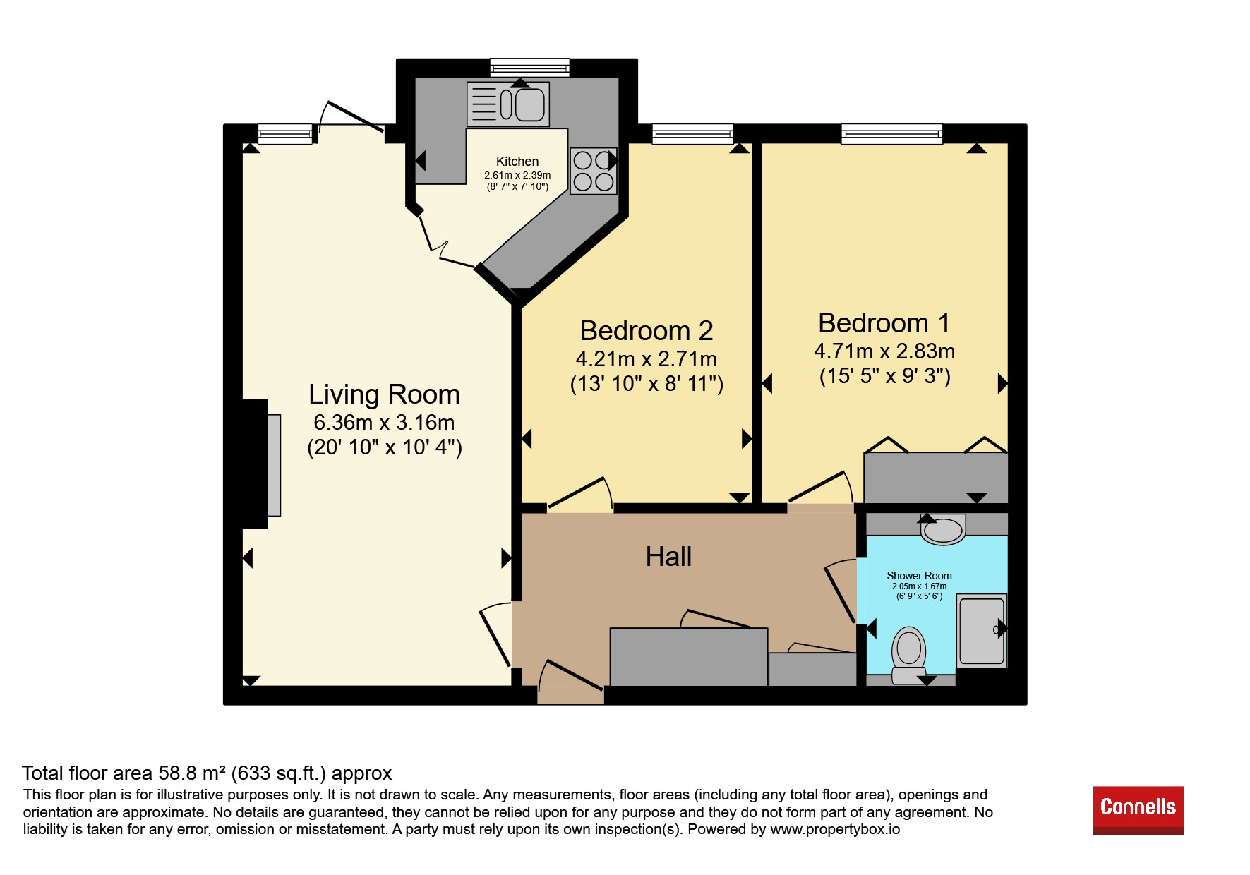 Flat 8, London Court, 9-13, London Road, Oxford floorplan
