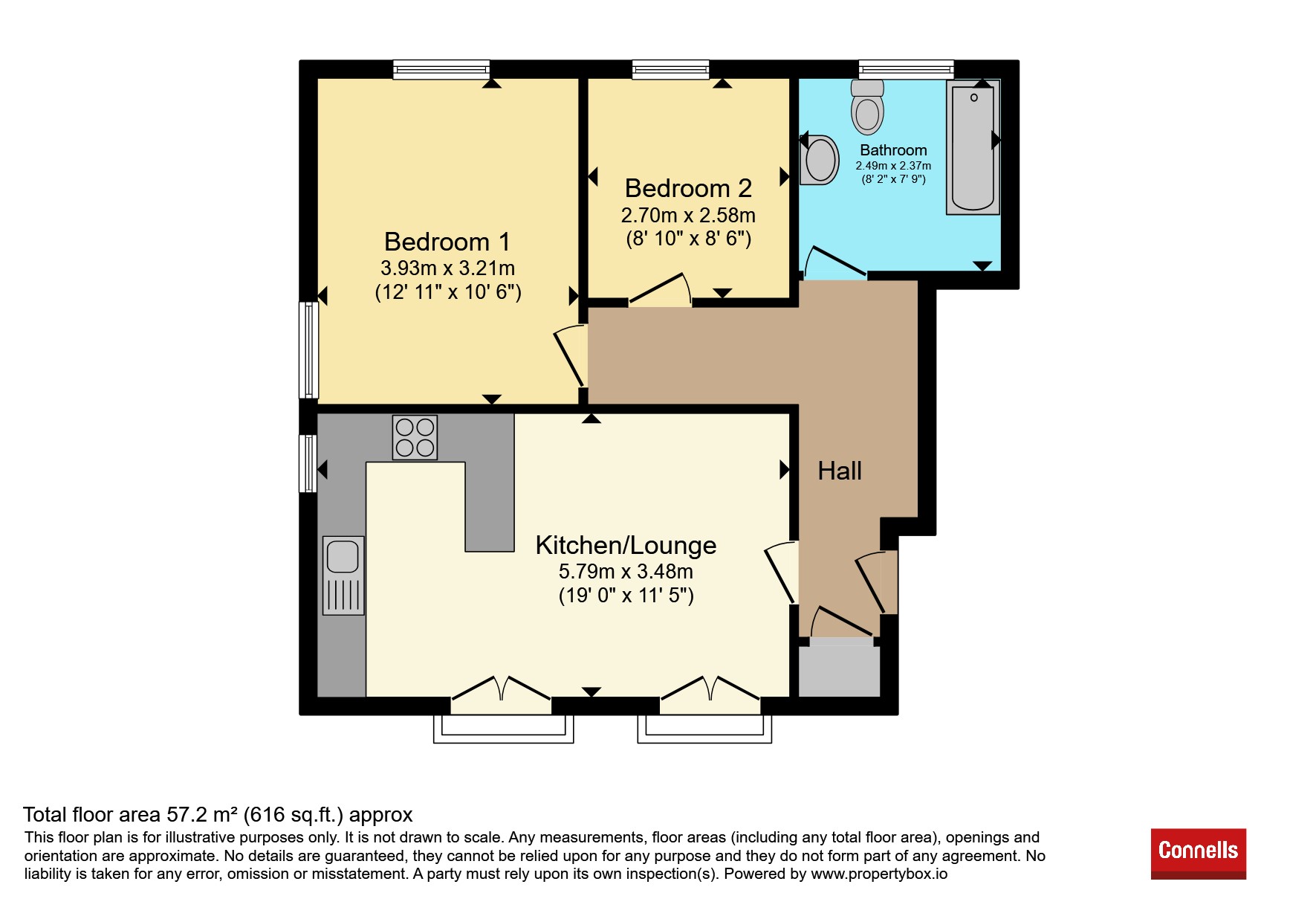 5, Burrows Court, Park Lane, Kidderminster floorplan