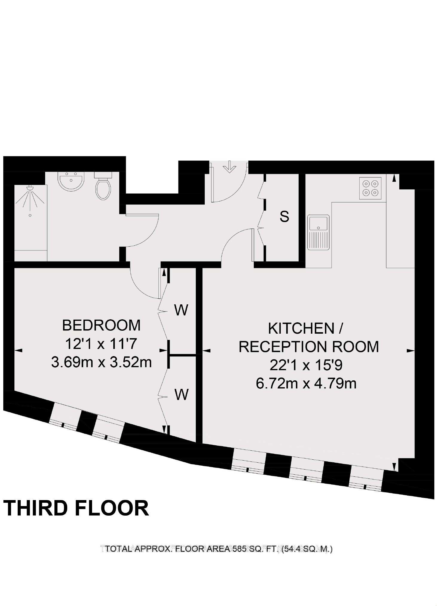 Apartment 3.3, 2, Hobhouse Court, London floorplan