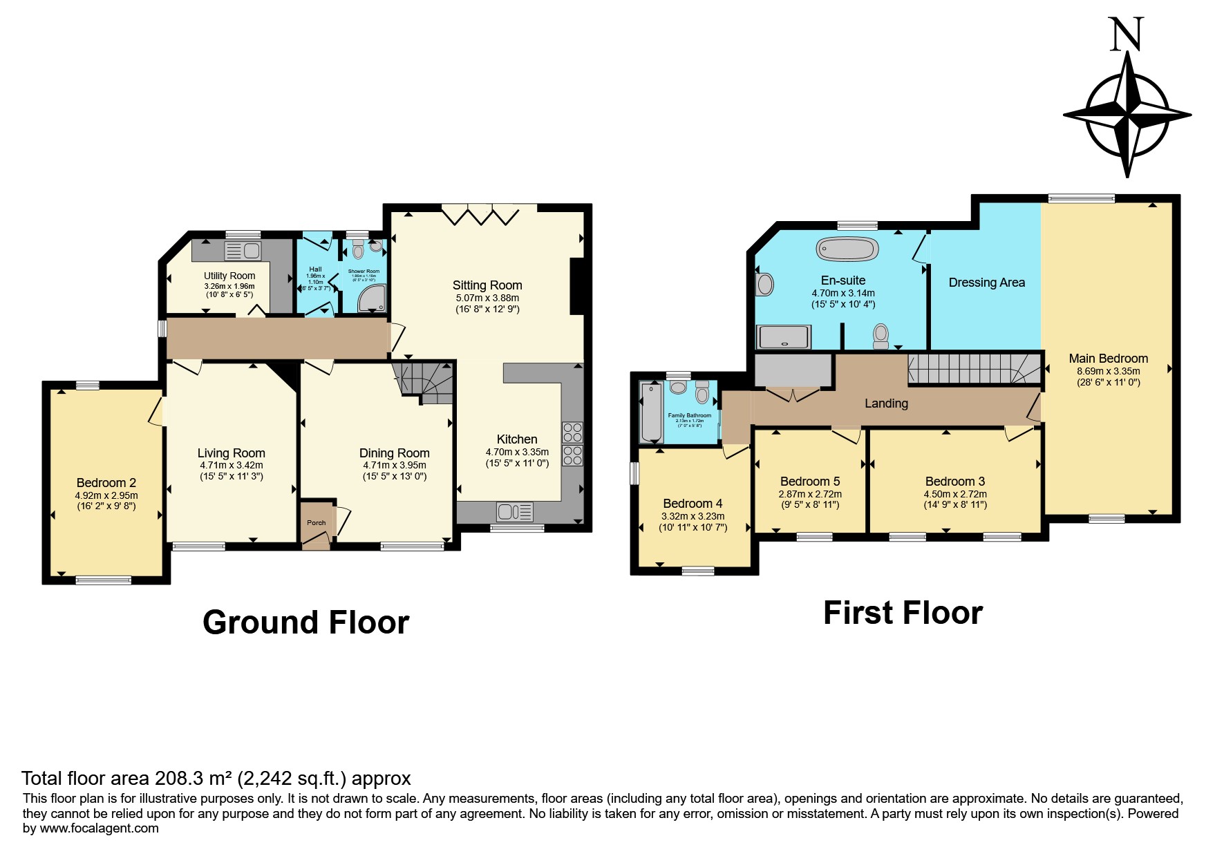 Ty'r Felin, Llanddowror, St. Clears floorplan