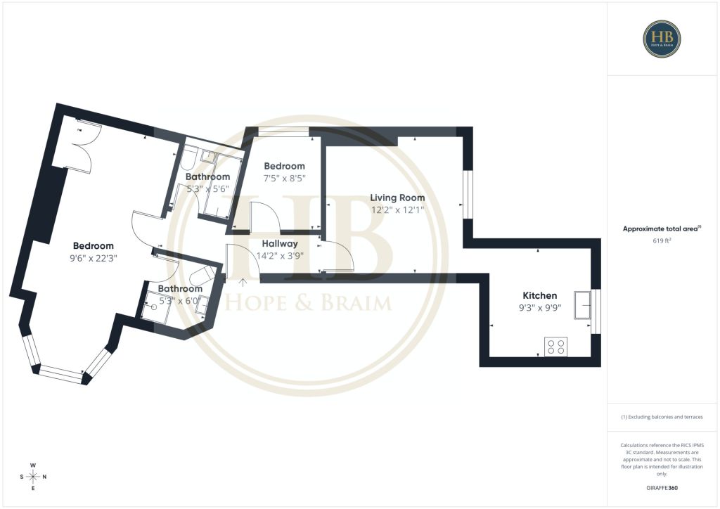 Flat 1, 9 Church Square, Whitby floorplan