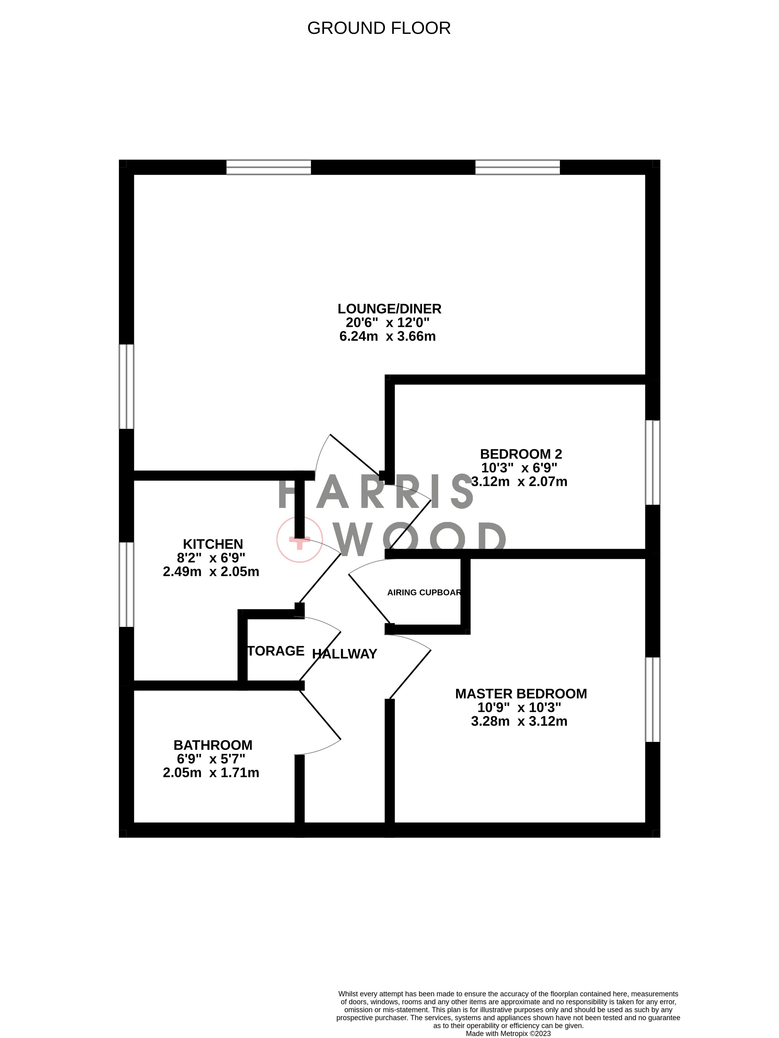 Flat 34, Hamilton Court,, Templemead, Essex floorplan